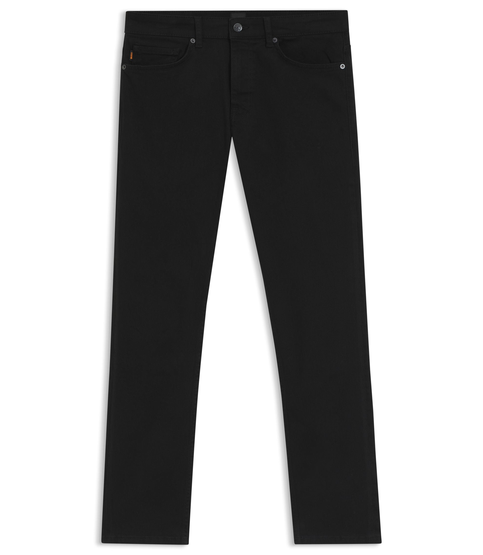 Boss Delaware Slim Fit Jeans In Stay Black Comfort Stretch Denim Black