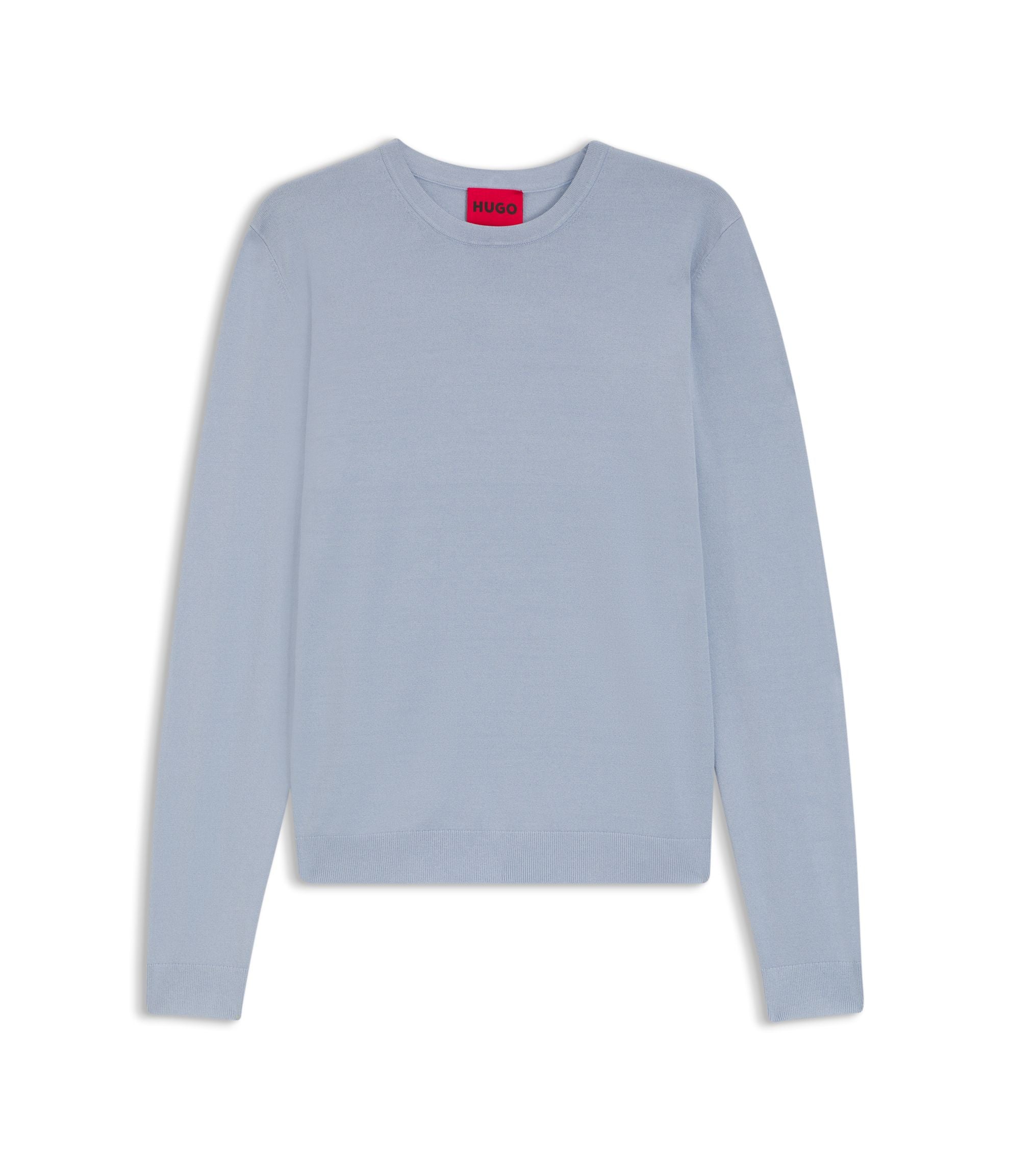 Hugo Regular Fit Knitted Sweater With Crew Neckline Purple