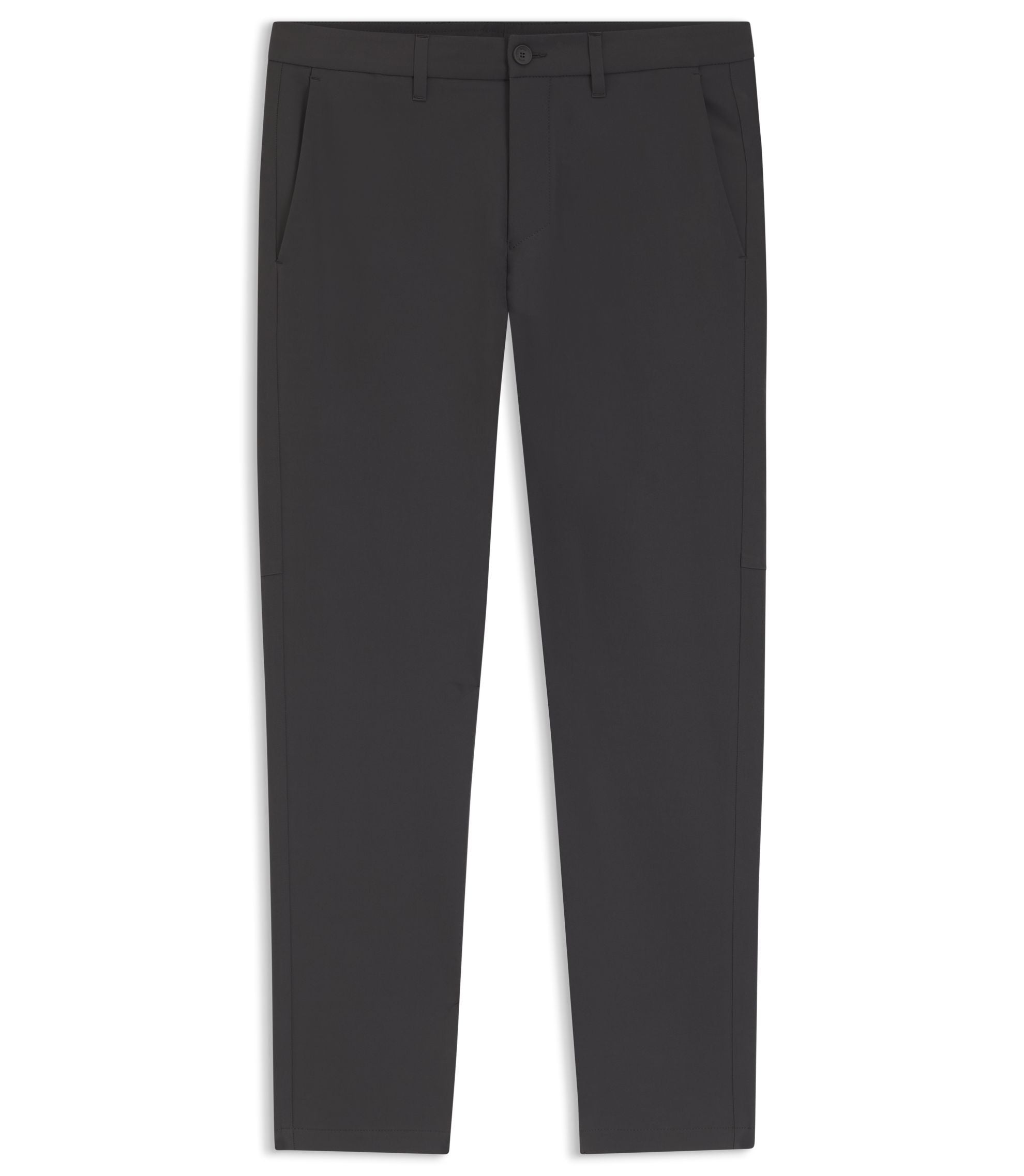 Boss Slim Fit Pants In Water Repellent Stretch Fabric Dark Grey