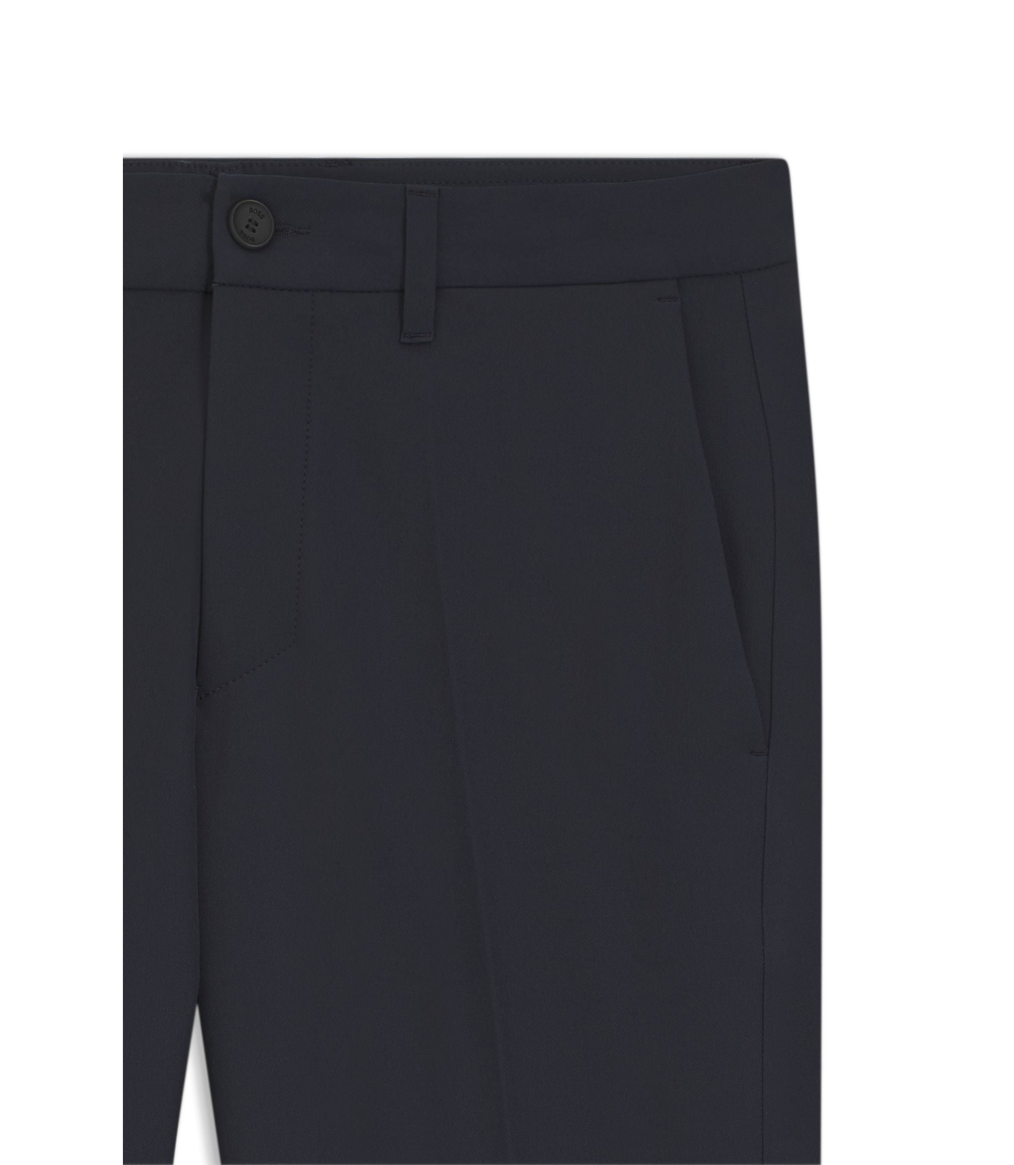 Boss Slim Fit Pants In Water Repellent Stretch Fabric Dark Blue