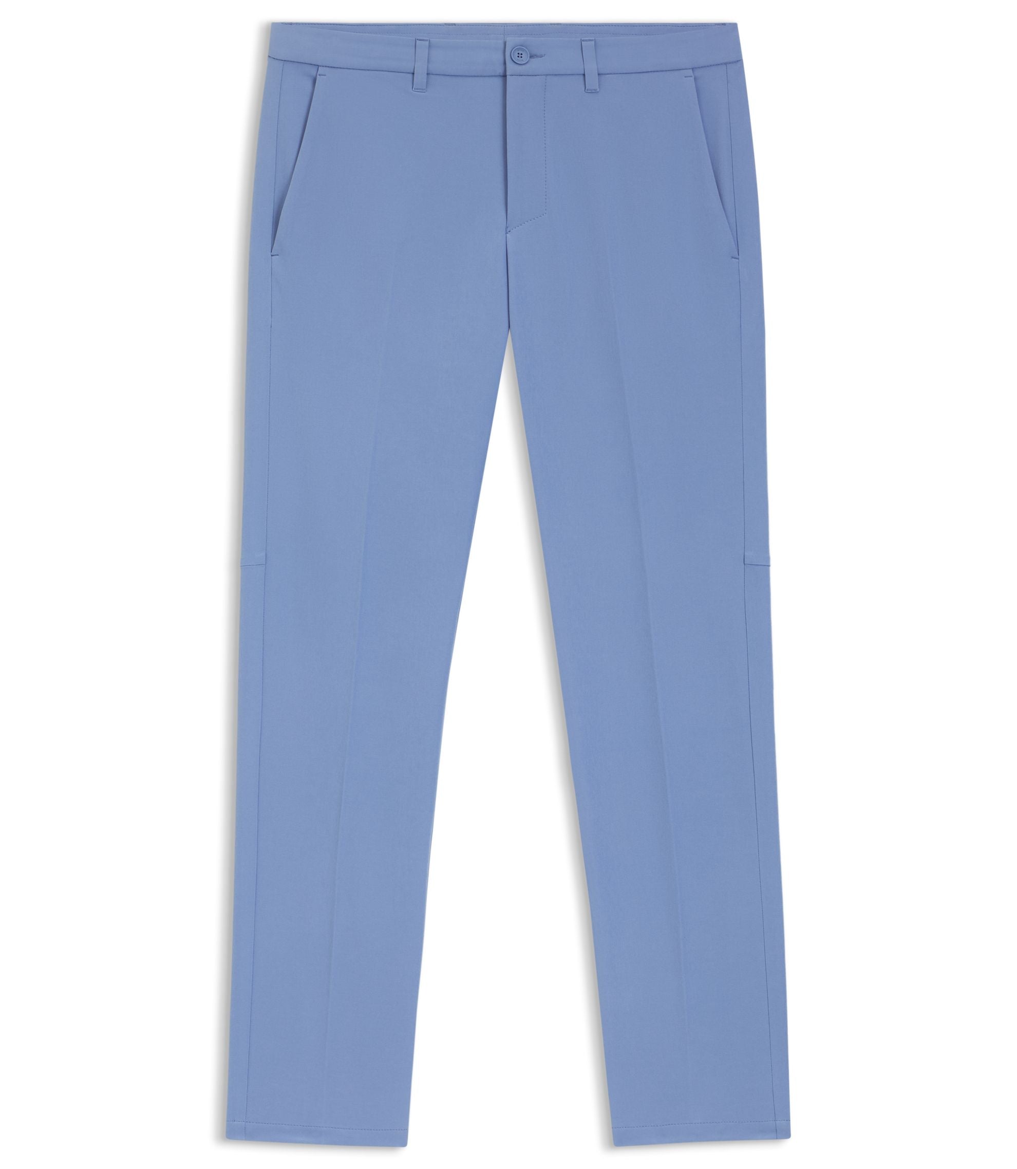 Boss Slim Fit Pants In Water Repellent Stretch Fabric Light Blue