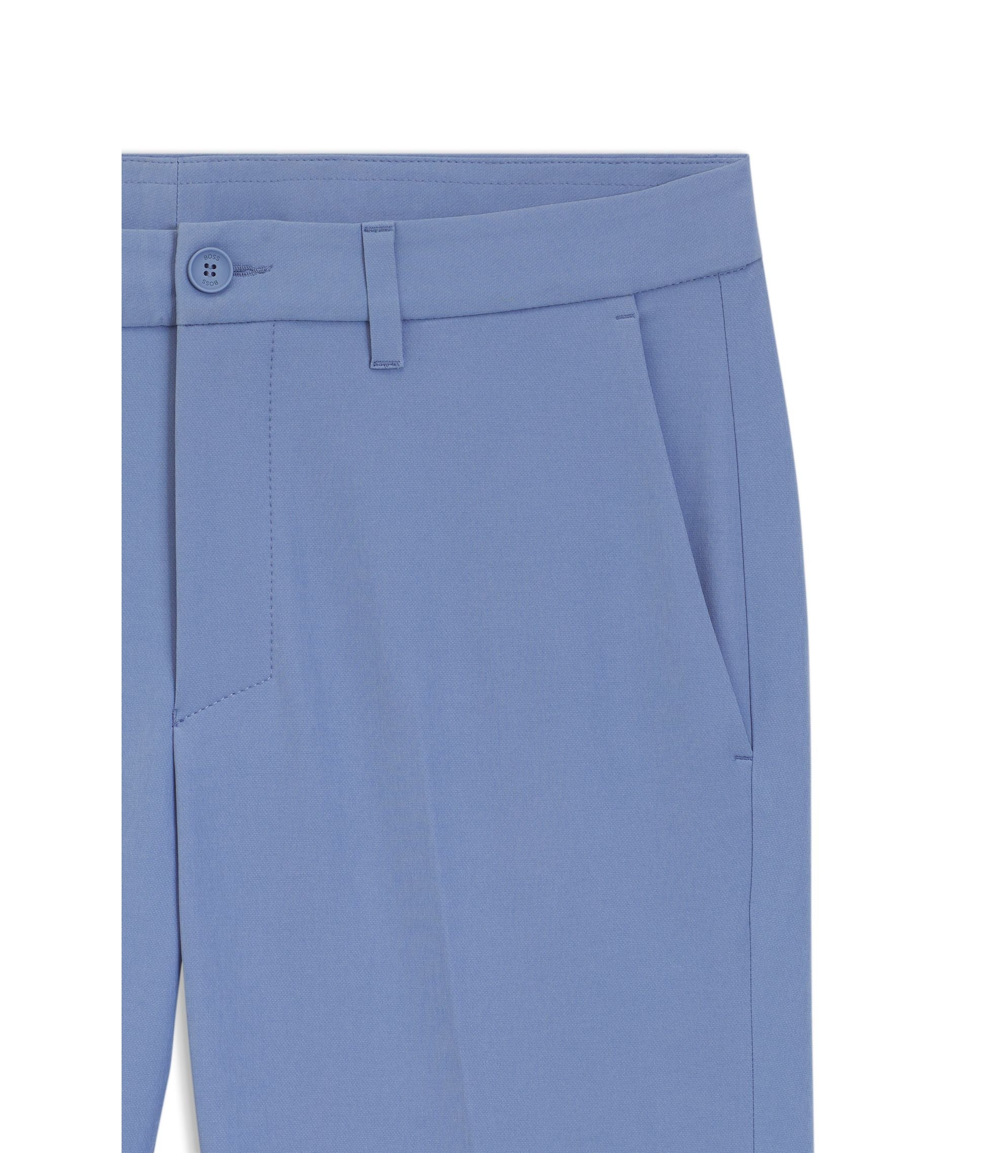 Boss Slim Fit Pants In Water Repellent Stretch Fabric Light Blue