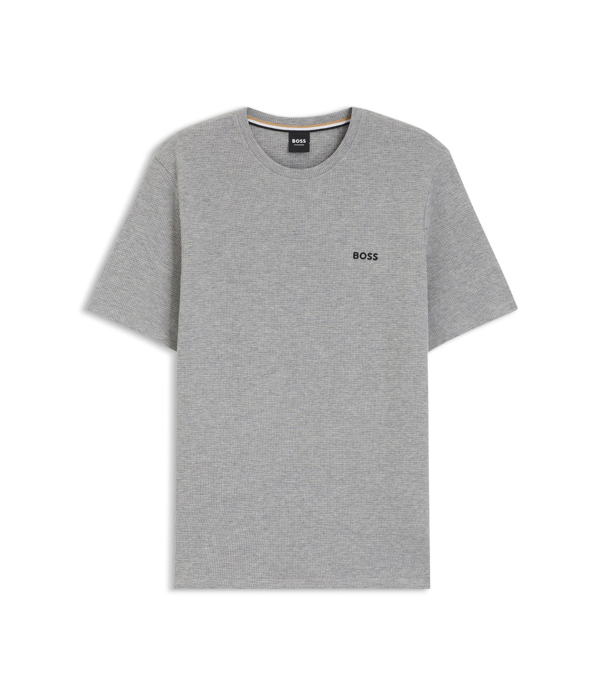Boss Cotton Blend Pajama T Shirt With Embroidered Logo Grey