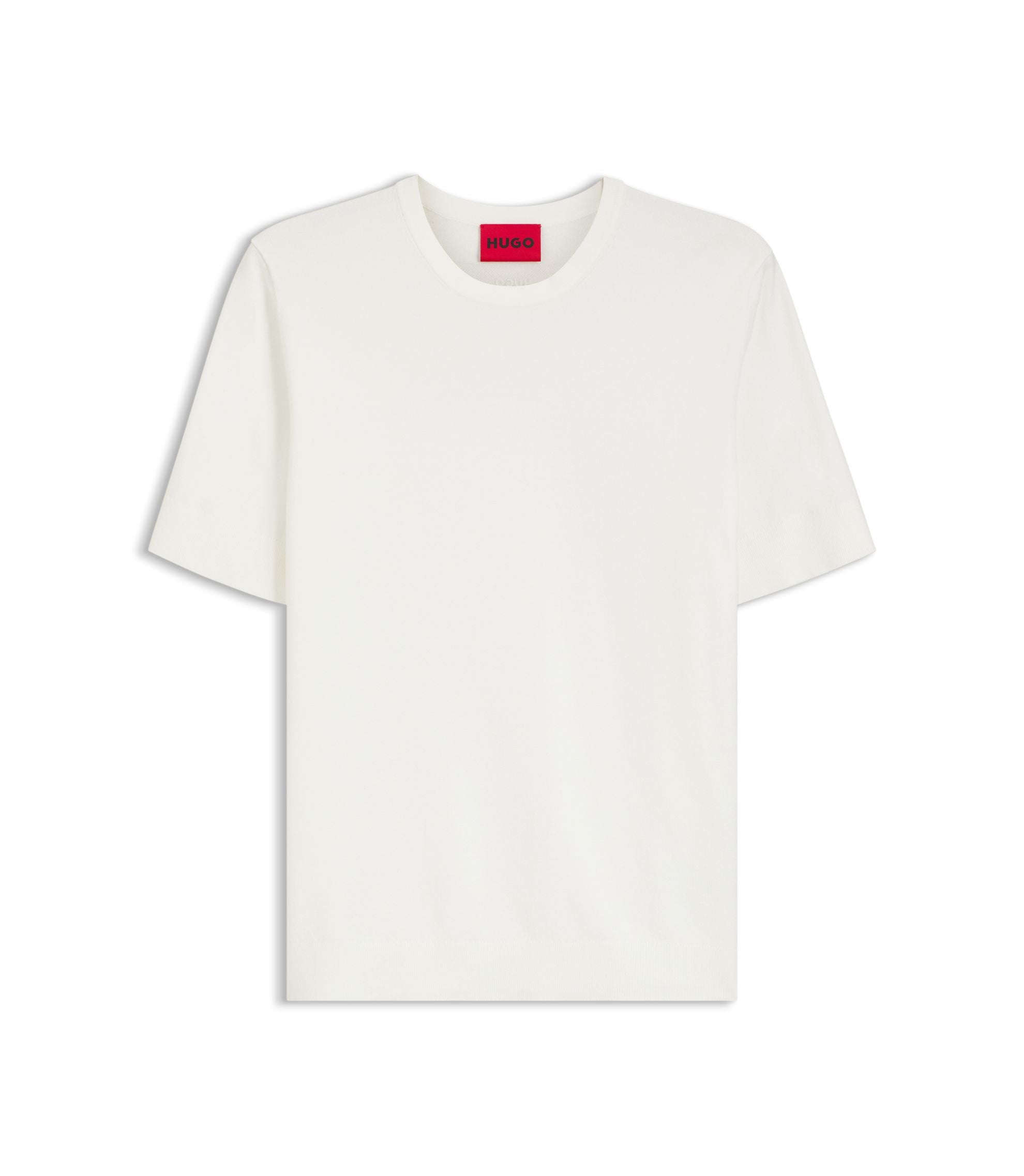 Hugo Knit Sweater In A Regular Fit White