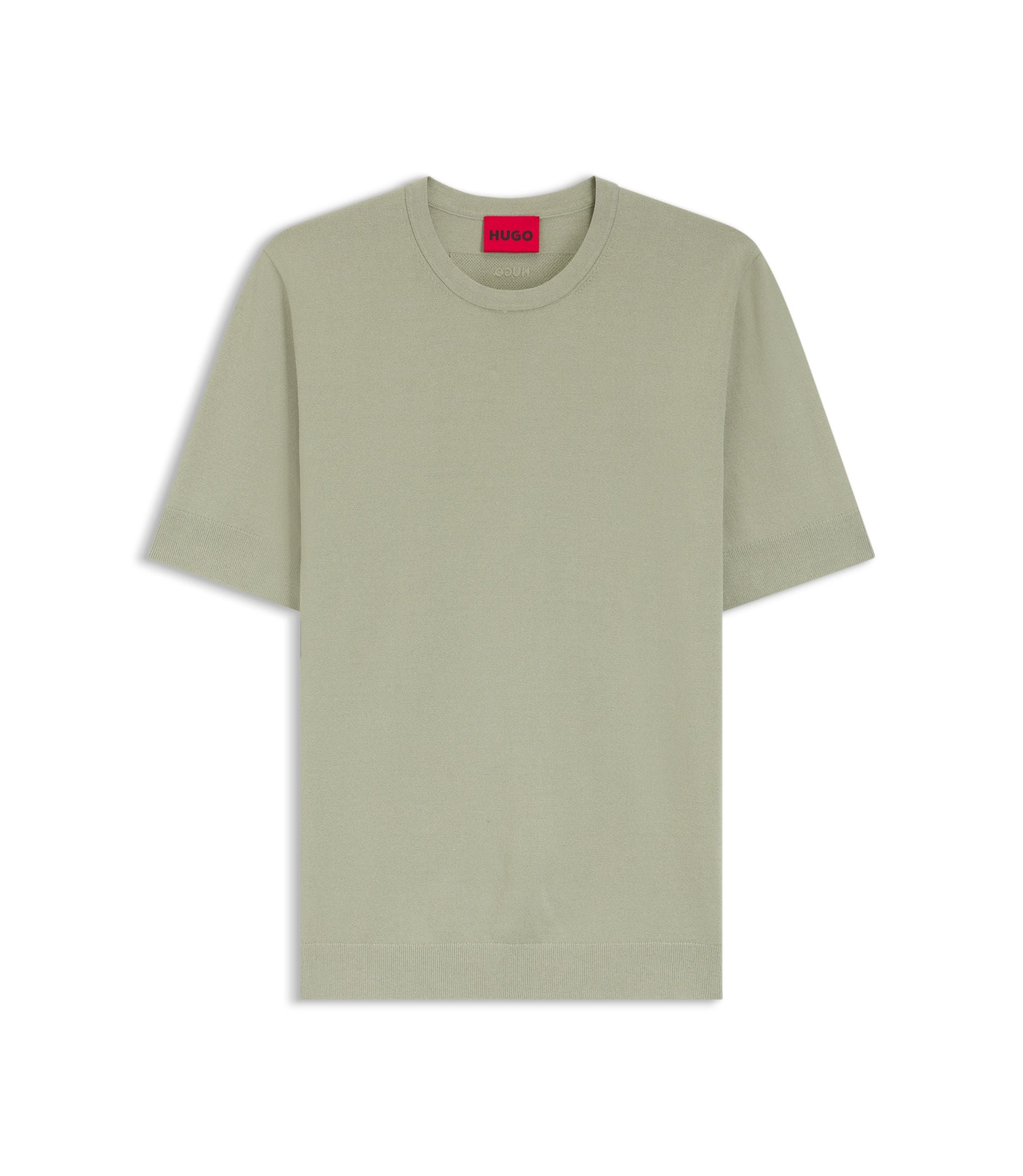 Hugo Knit Sweater In A Regular Fit Light Green