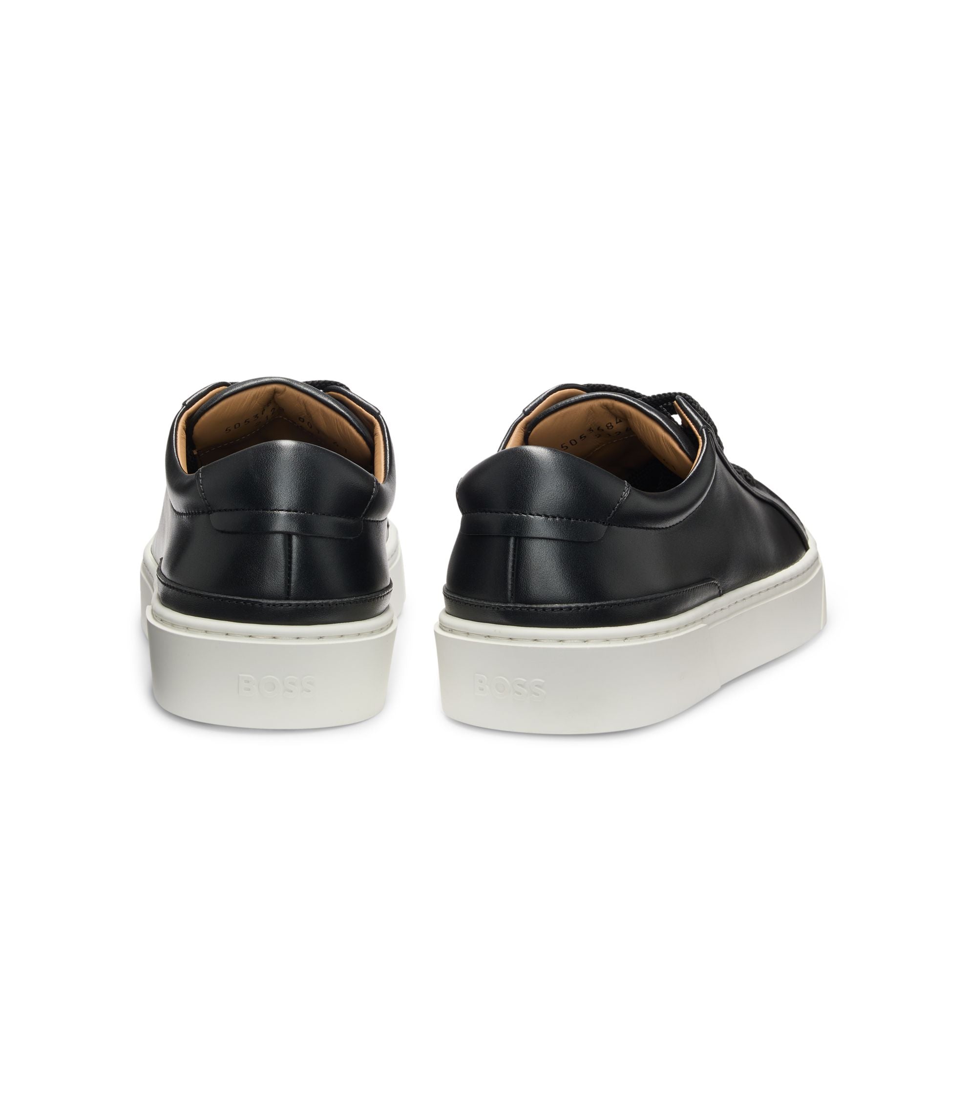 Boss Gary Sneakers With Leather Uppers Black Black