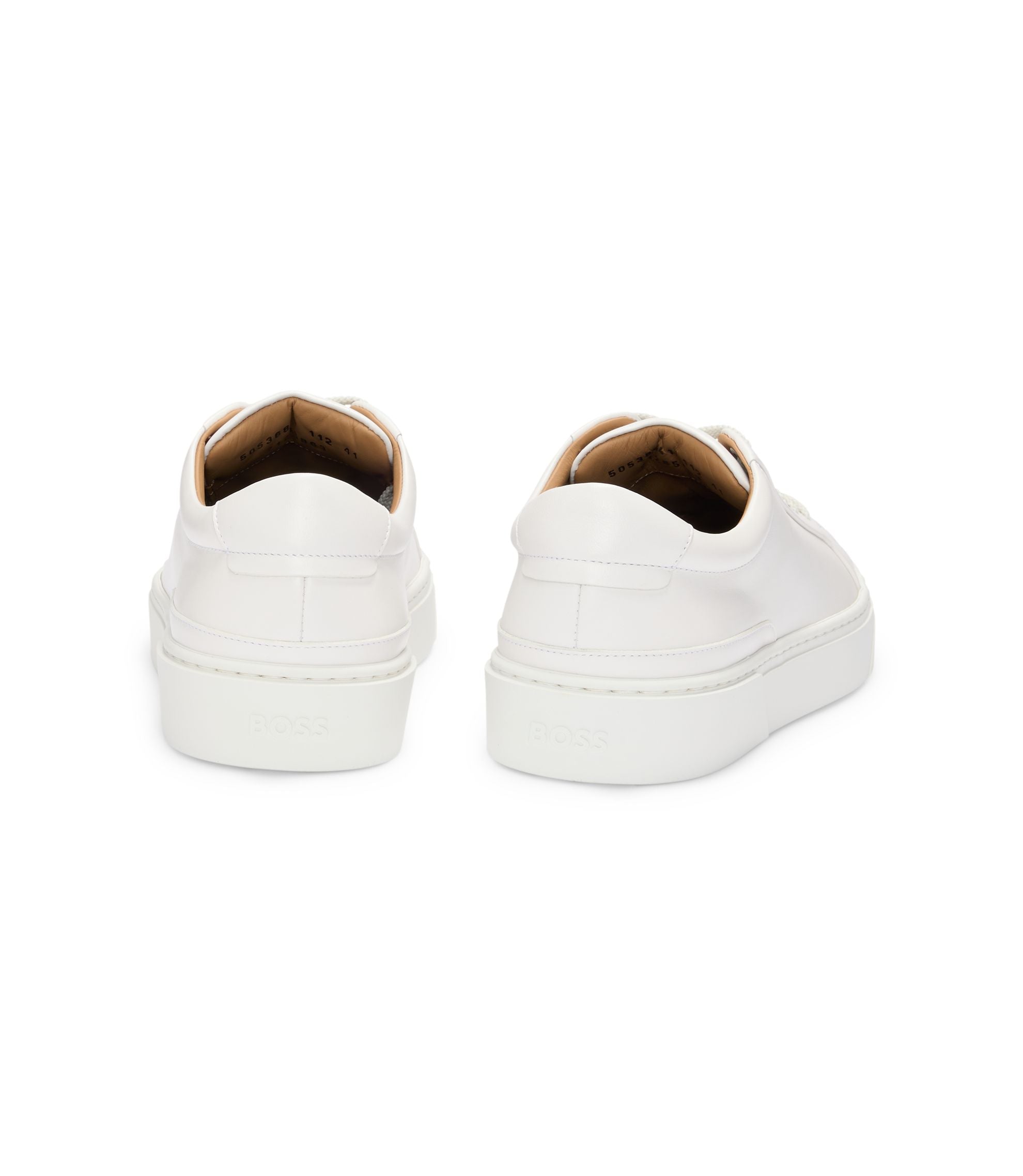 Boss Gary Sneakers With Leather Uppers White White
