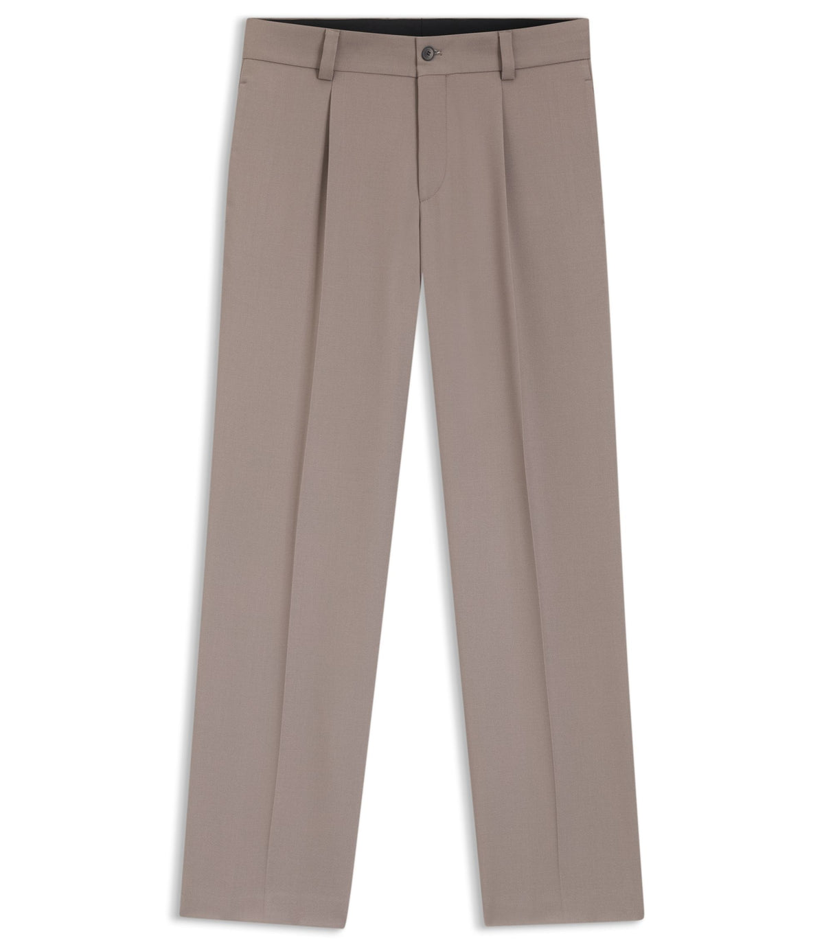 Hugo Modern Fit Trousers In Stretch Twill Light Brown