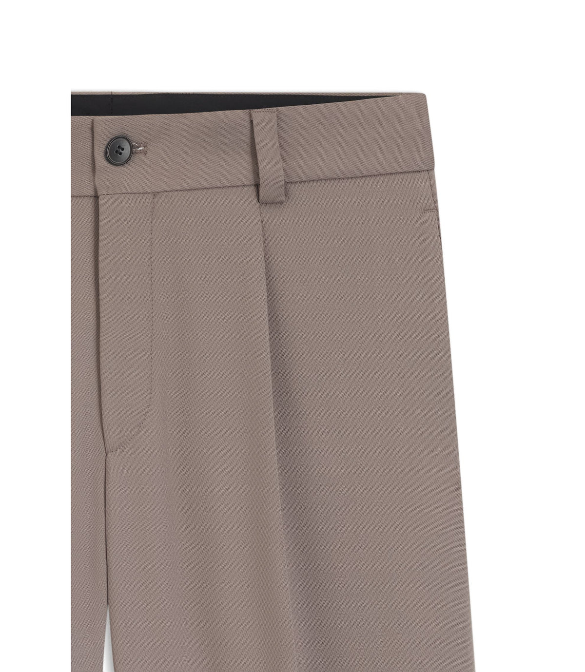 Hugo Modern Fit Trousers In Stretch Twill Light Brown