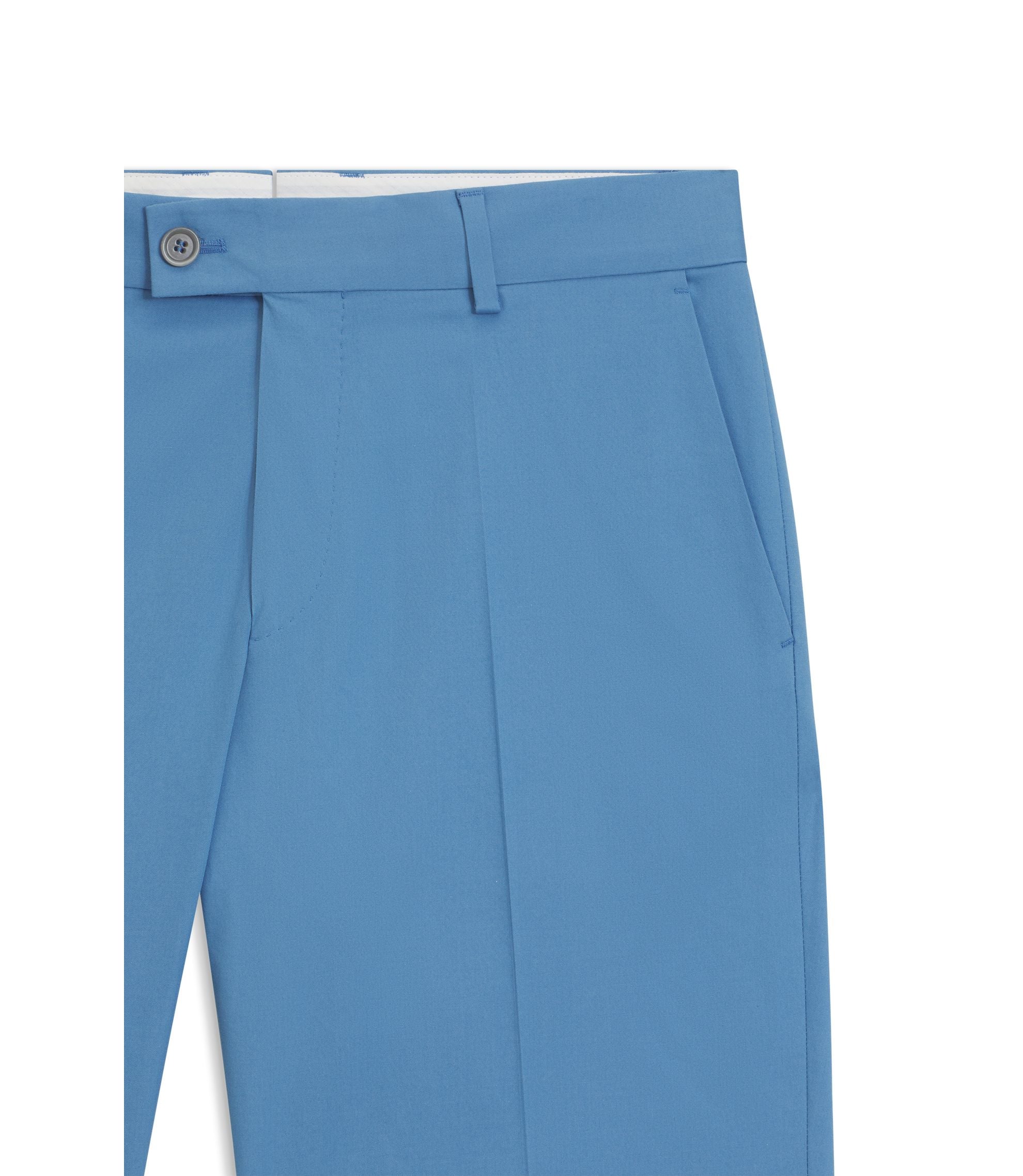 Boss Tapered Fit Shorts In Cotton Silk And Stretch Light Blue