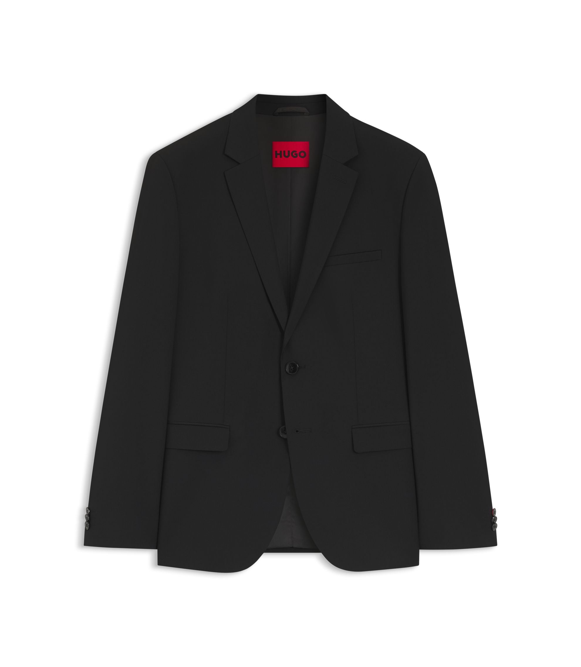 Hugo Extra Slim Fit Jacket In A Wool Blend Black