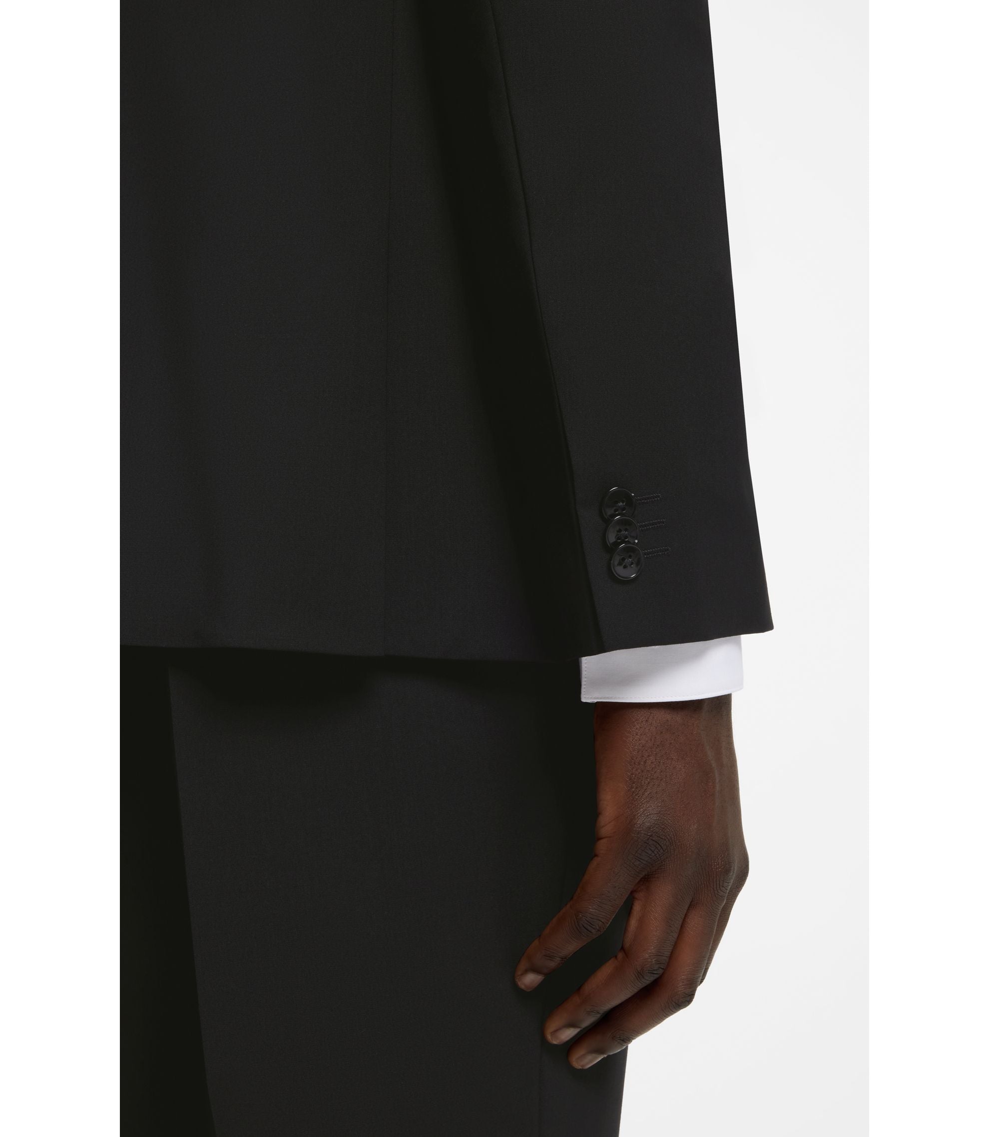 Hugo Extra Slim Fit Jacket In A Wool Blend Black