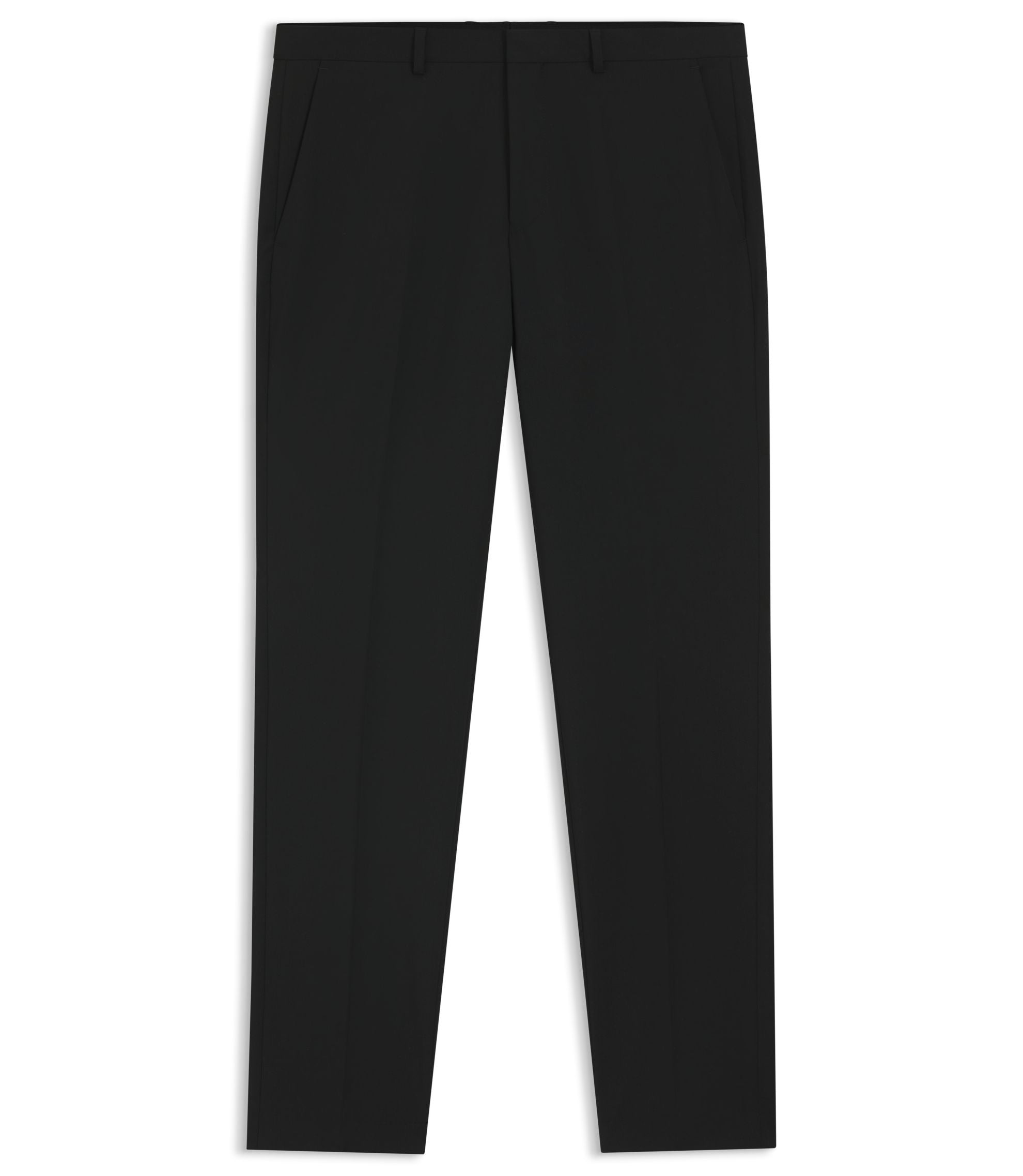 Hugo Extra Slim Fit Trousers In A Wool Blend Black