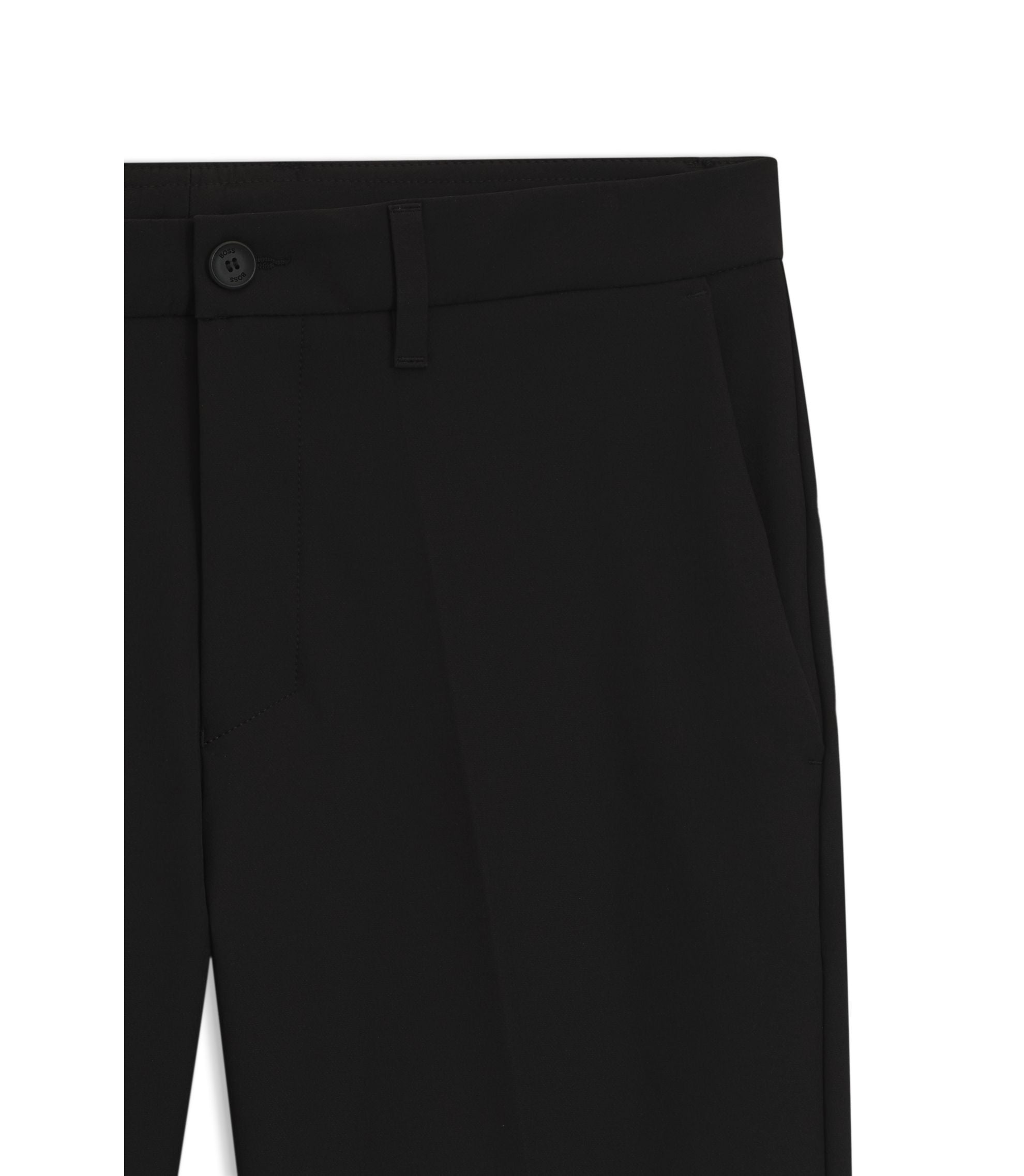 Boss Slim Fit Shorts In Water Repellent Stretch Fabric Black