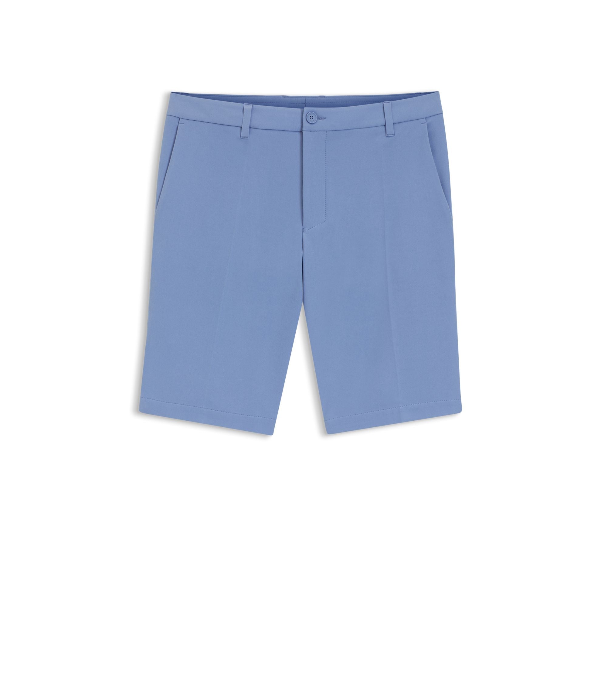 Boss Slim Fit Shorts In Water Repellent Stretch Fabric Light Blue