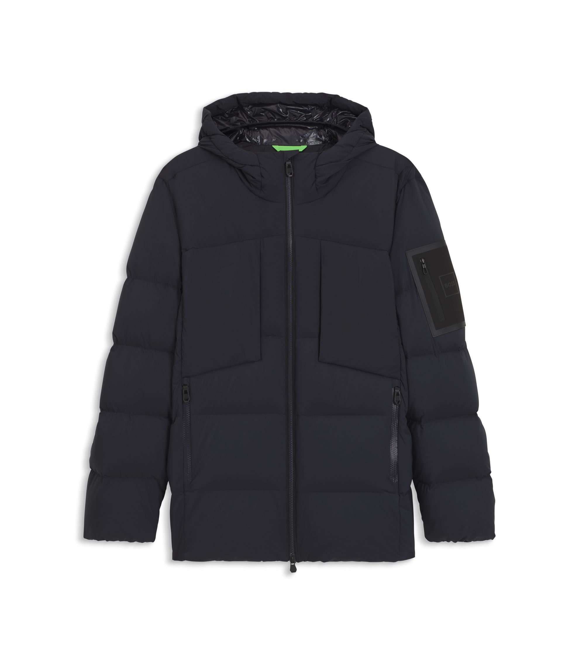 Boss Down Filled Parka Jacket With Water Repellent Finish Dark Blue