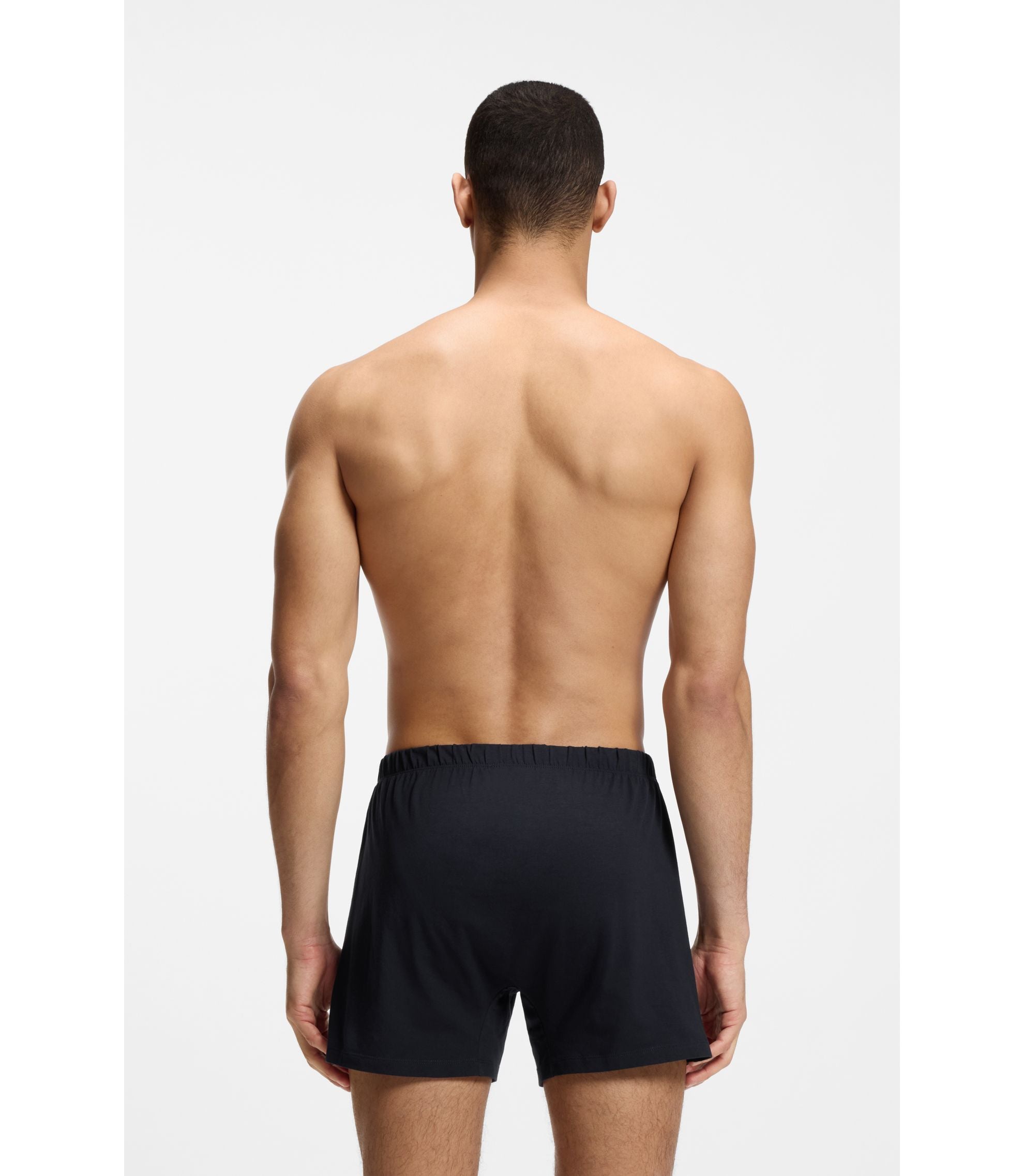 Boss Two Pack Of Boxer Shorts In Stretch Cotton Patterned