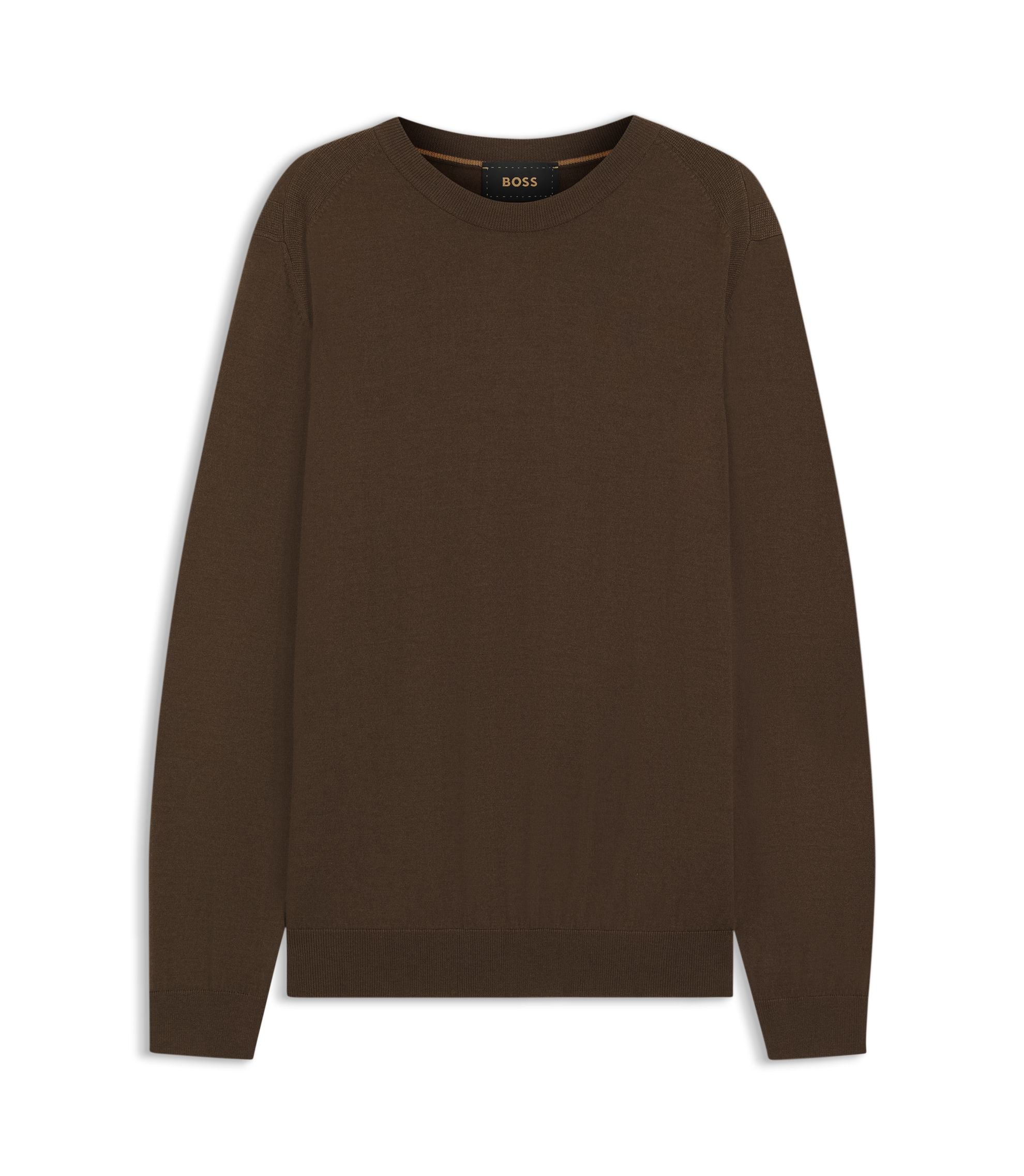 Boss Knitted Sweater In Wool Silk And Cashmere Light Green