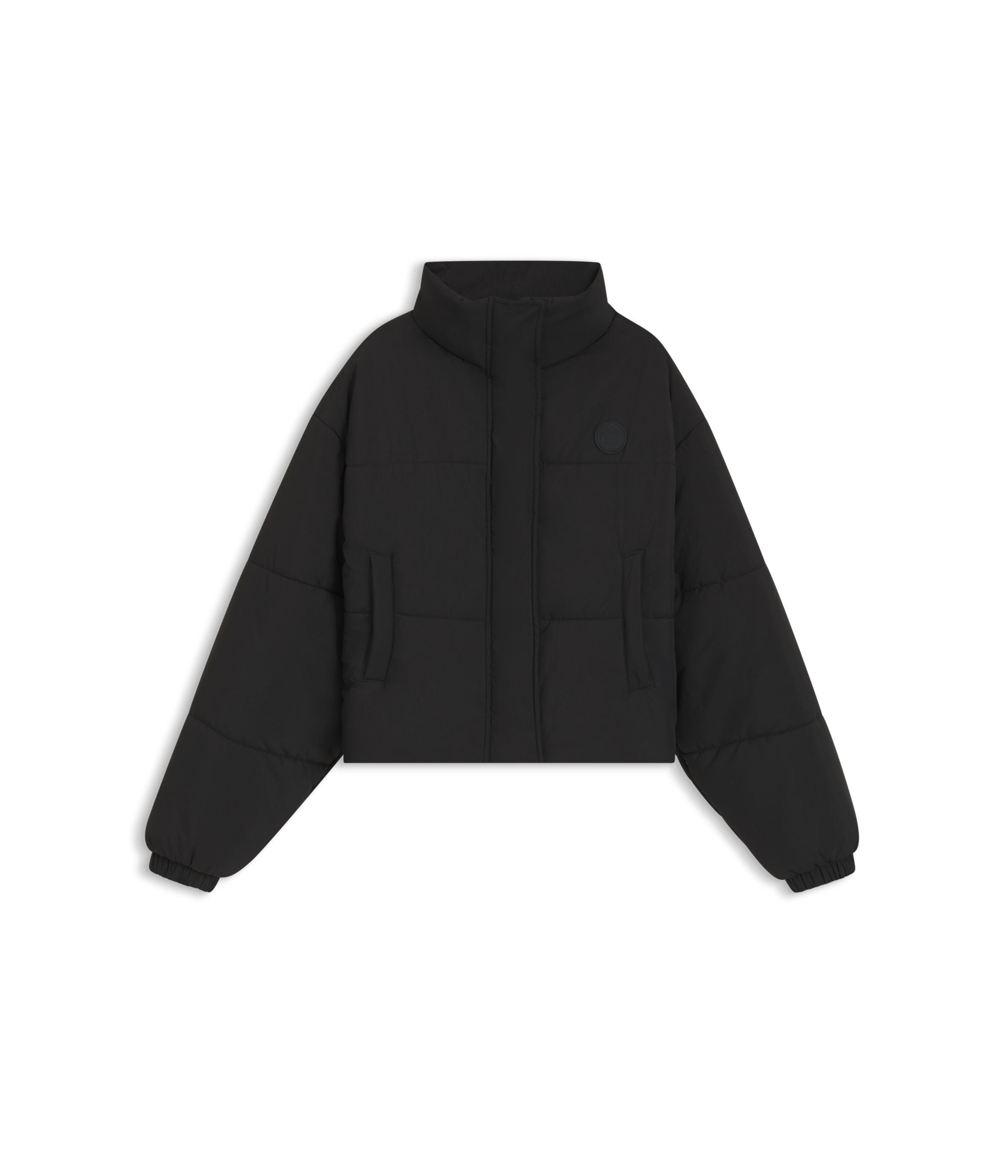 Hugo Water Repellent Jacket With Happy Hugo Badge Black Women's
