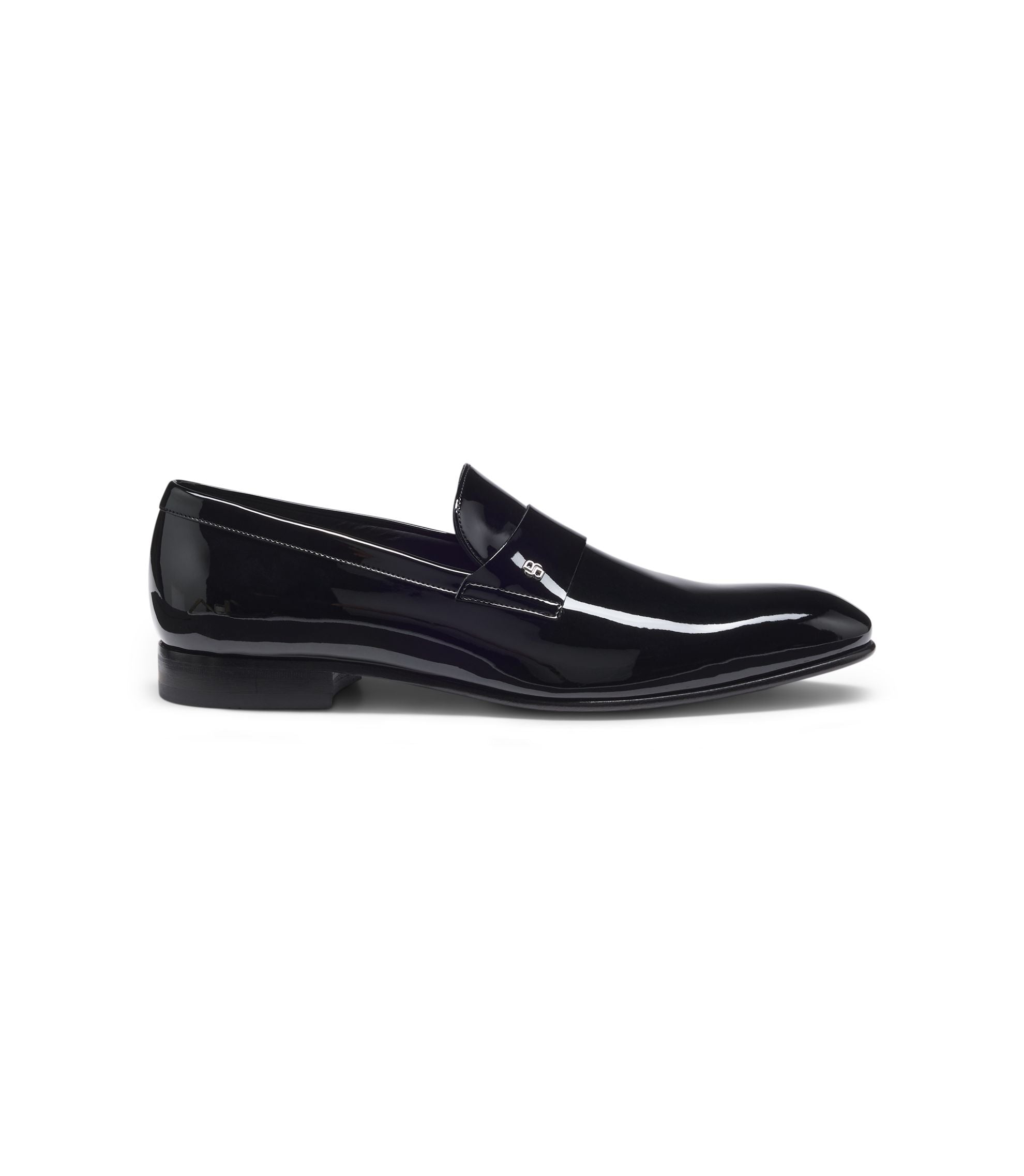 Boss Penny Loafers In Patent Faux Leather Black Black