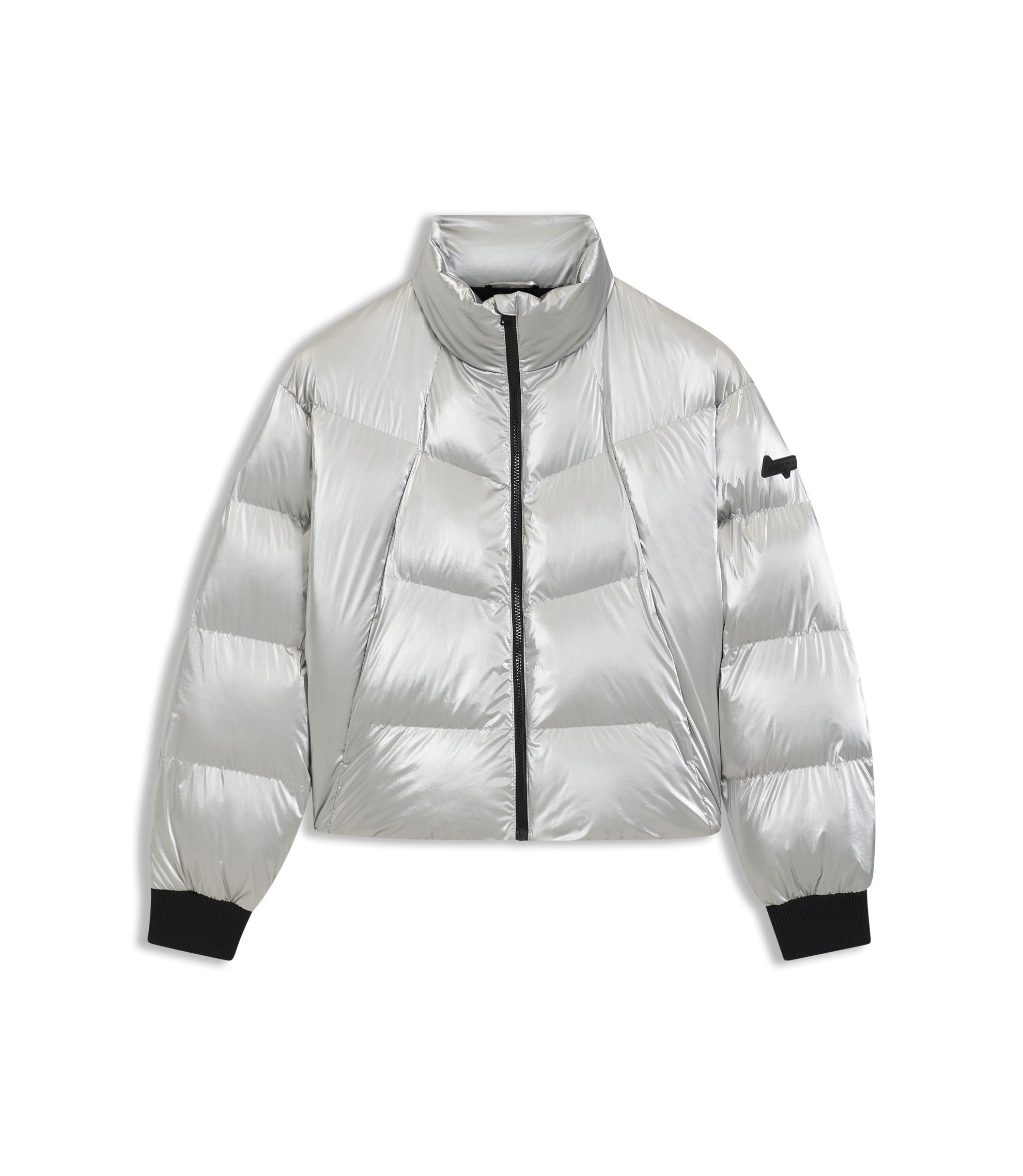 Hugo Puffer Jacket With Silicone Logo Badge Patterned Women's