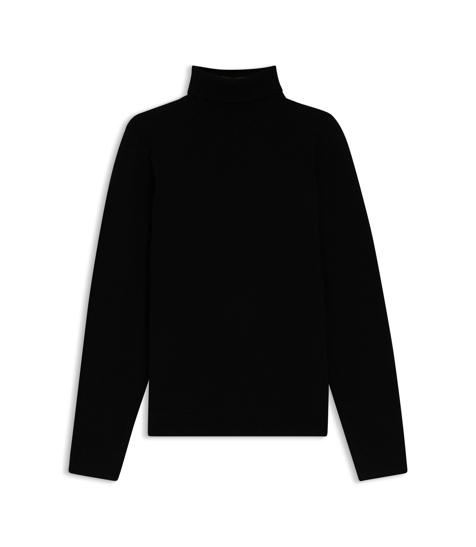 Boss Rollneck Sweater In Cashmere Black