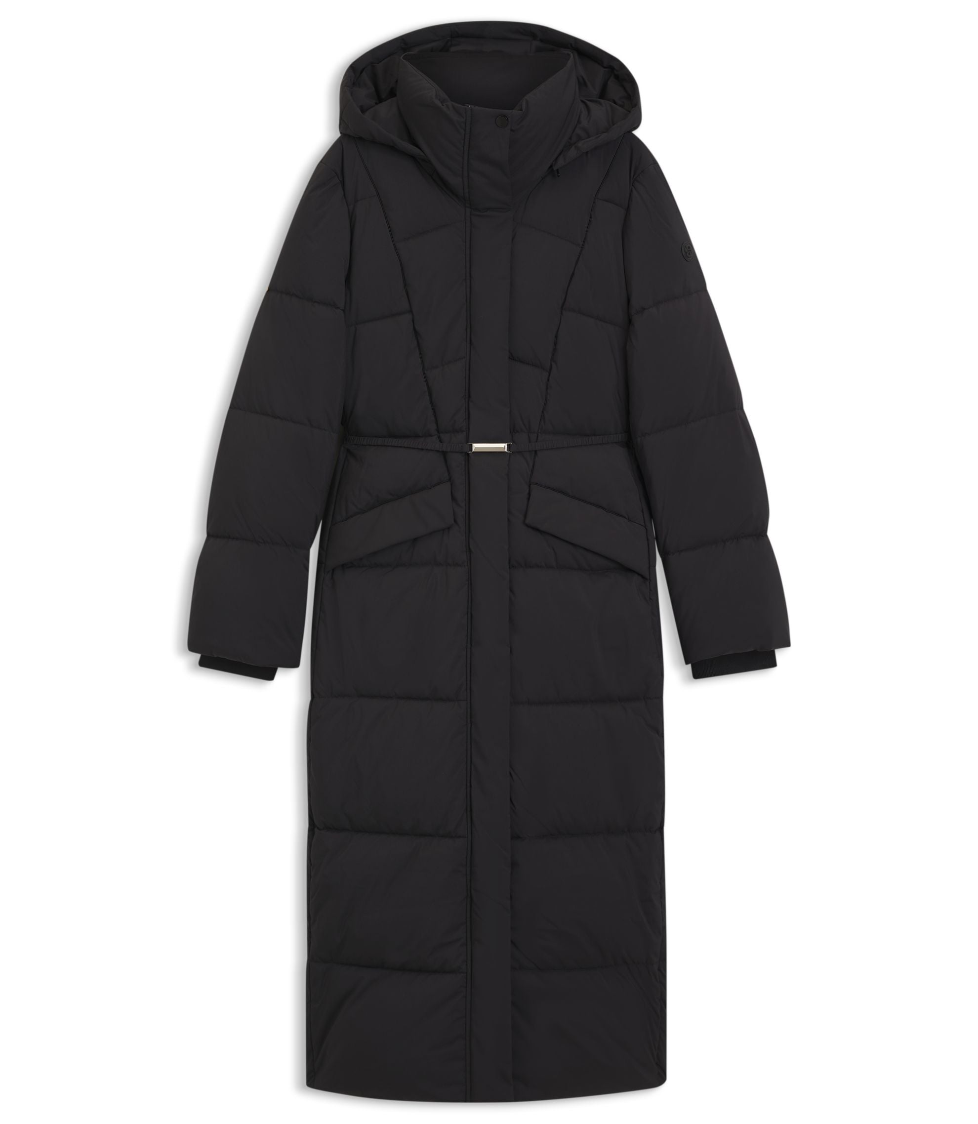 Boss Padded Jacket With Metal Belt Detail Black Women's