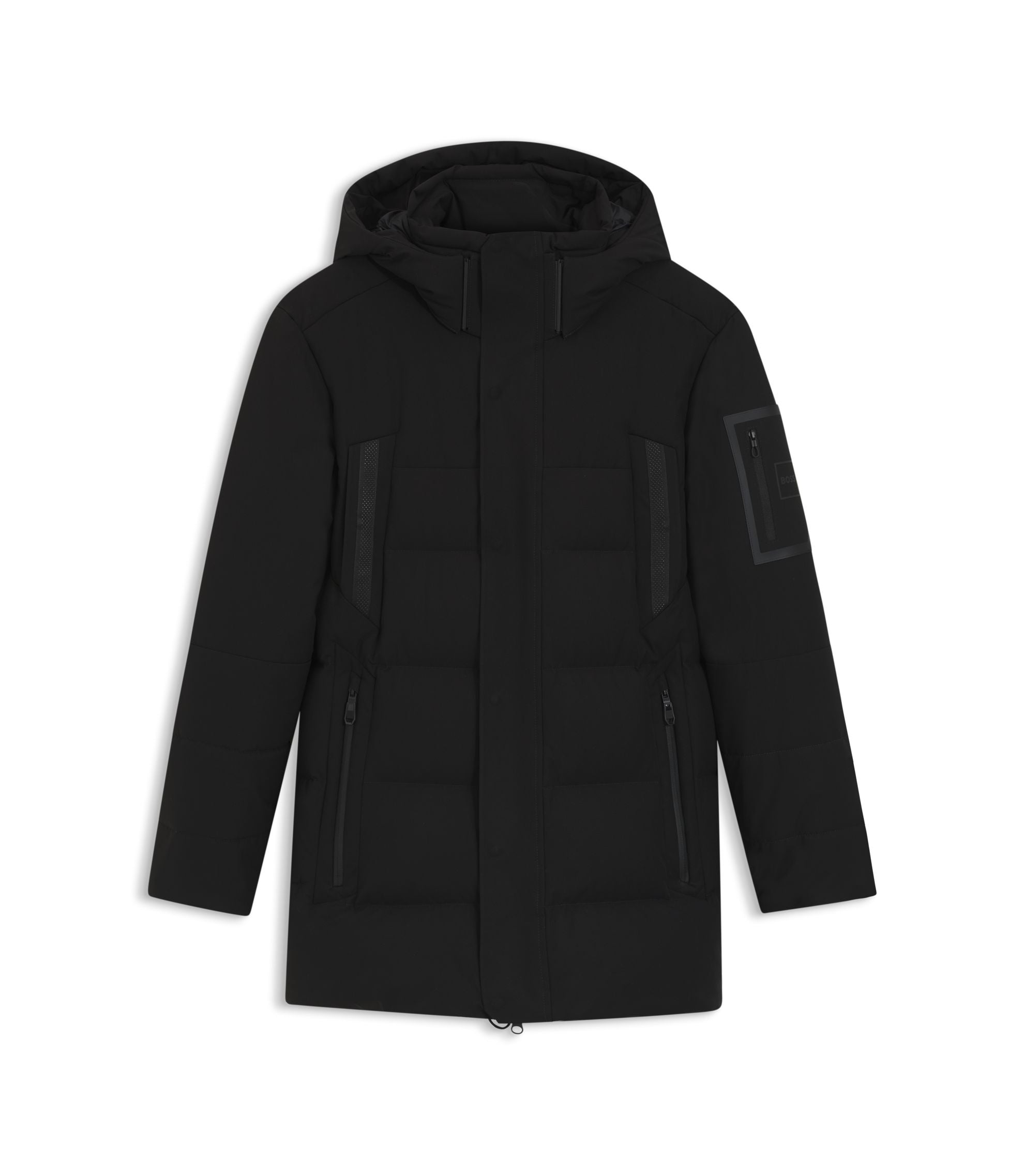 Boss Water Repellent Parka Jacket With Down Filling Black