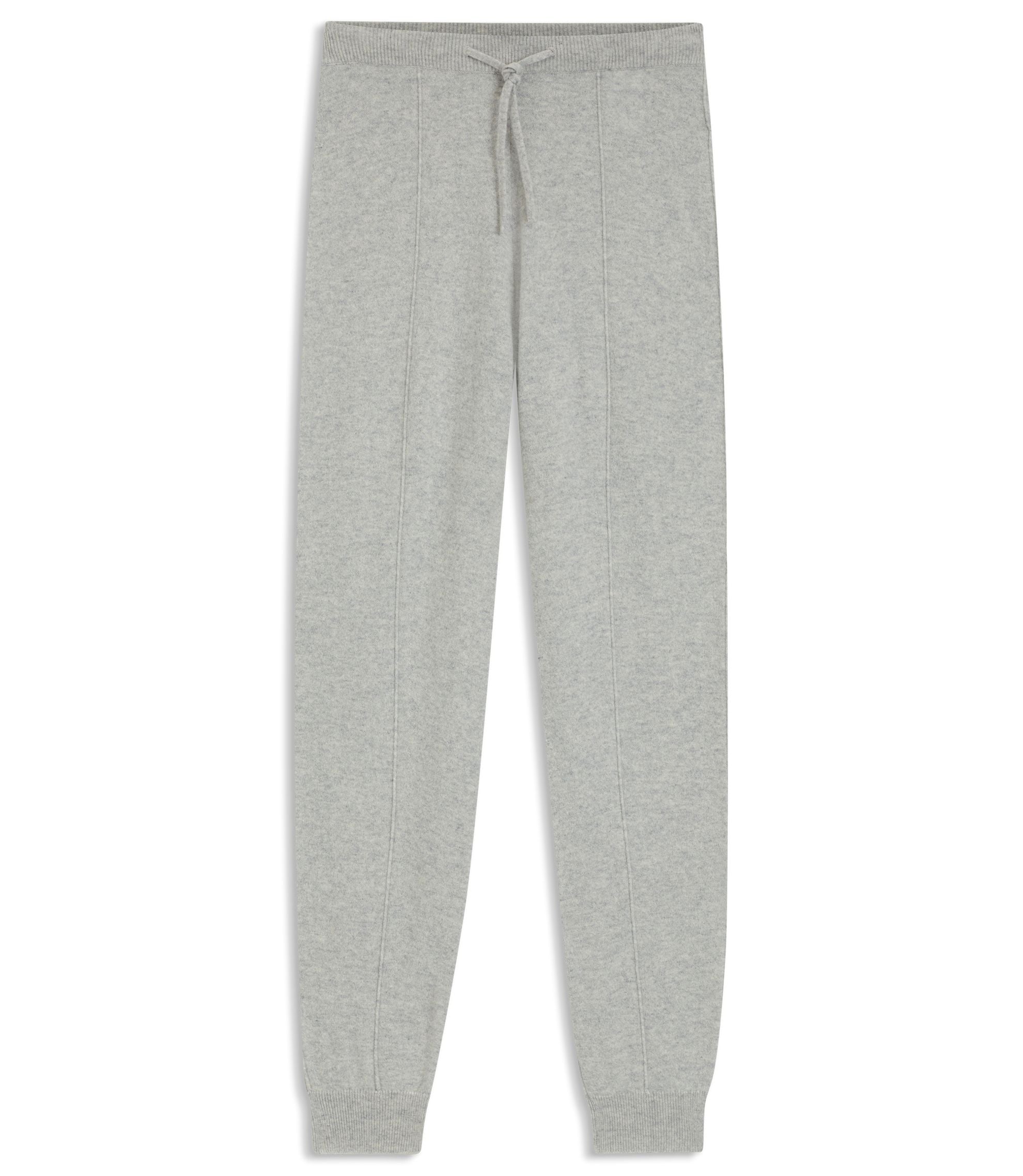 Boss Tapered Fit Track Pants In Cashmere Light Grey Women's