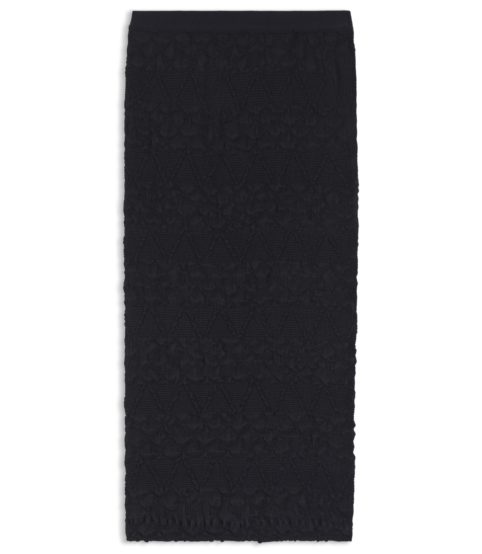 Boss Pencil Skirt With Geometric Pliss Black Women's
