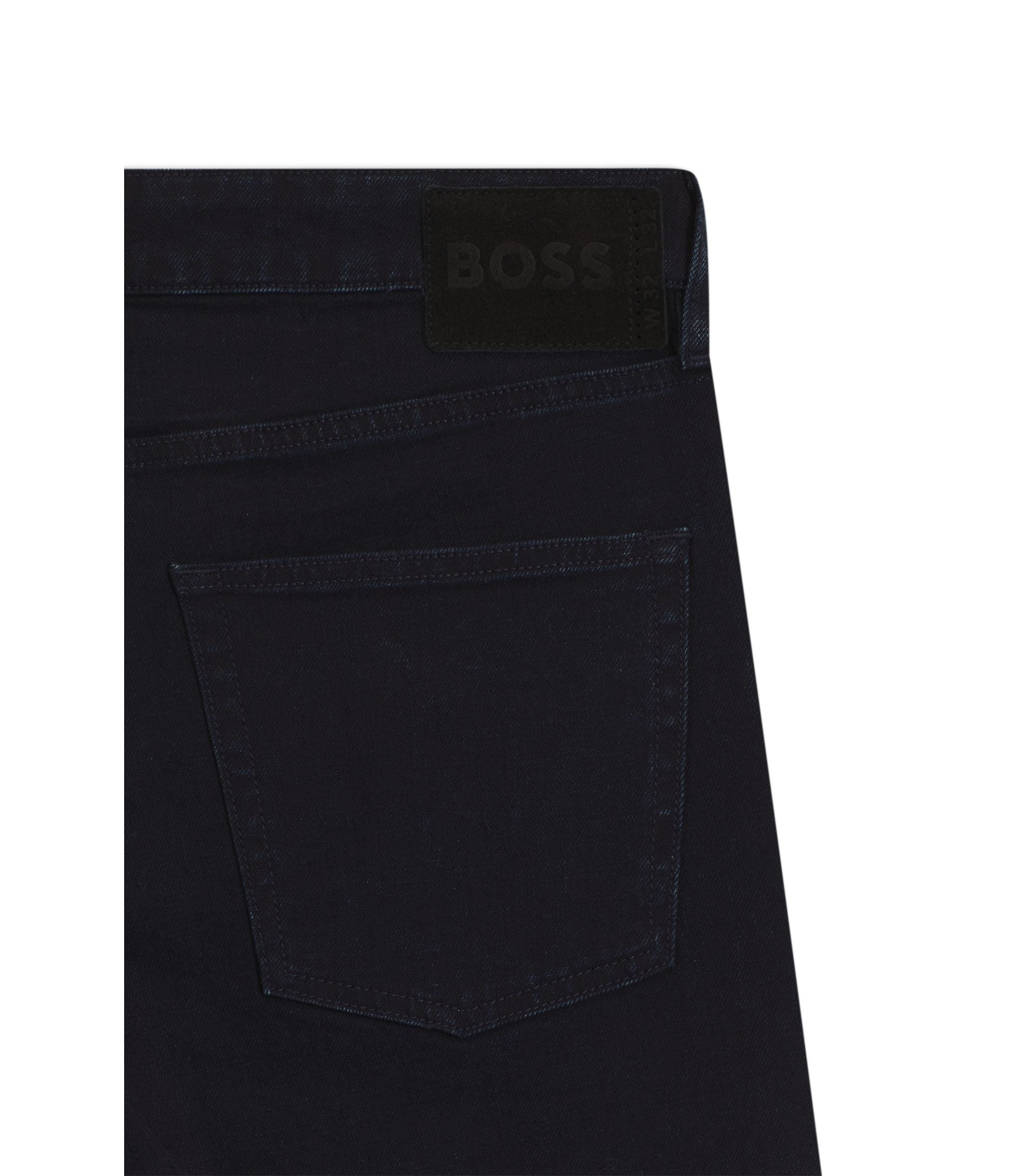 Boss Blue Slim Fit Jeans In Comfort Stretch Denim Dark Blue