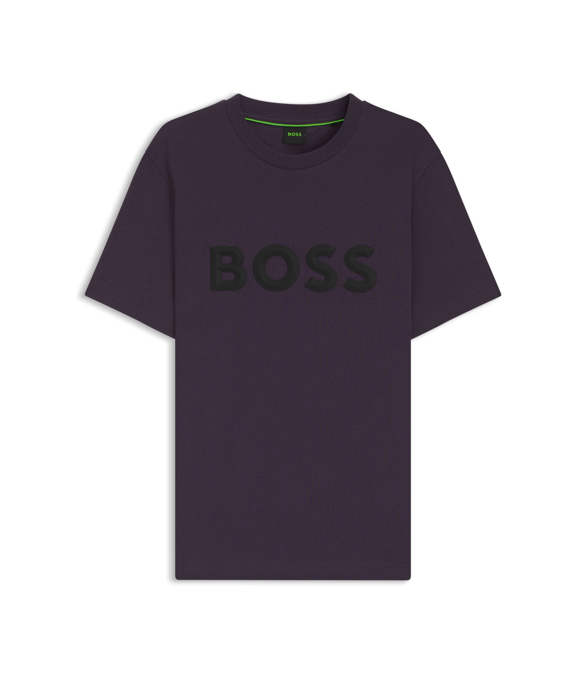 Boss 3D Logo T Shirt In Cotton Jersey Purple