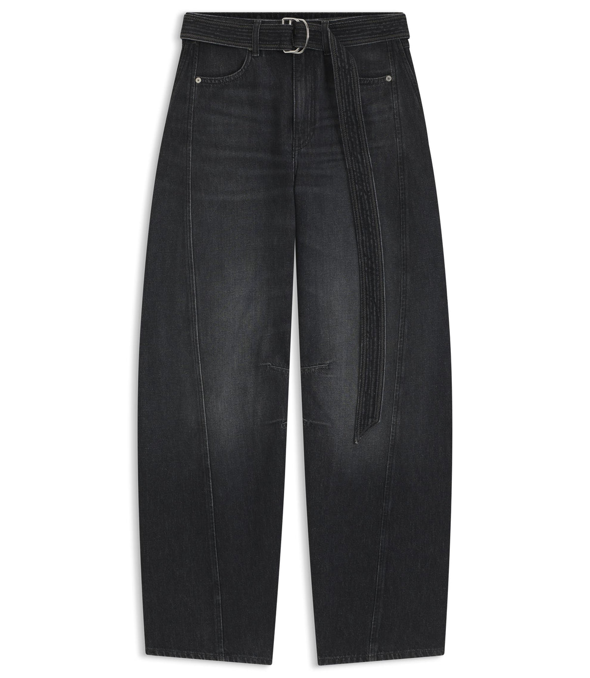 Boss Black Balloon Leg Jeans In Rigid Denim Black Women's