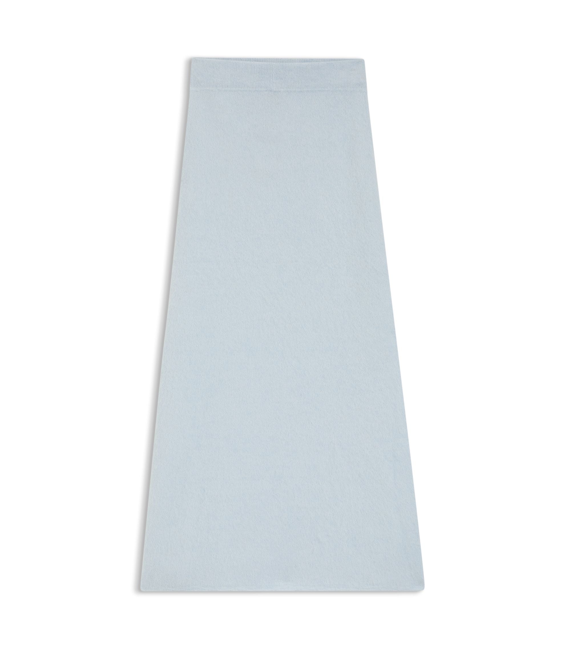 Boss Knitted Skirt With Logo Charm Light Blue Women's