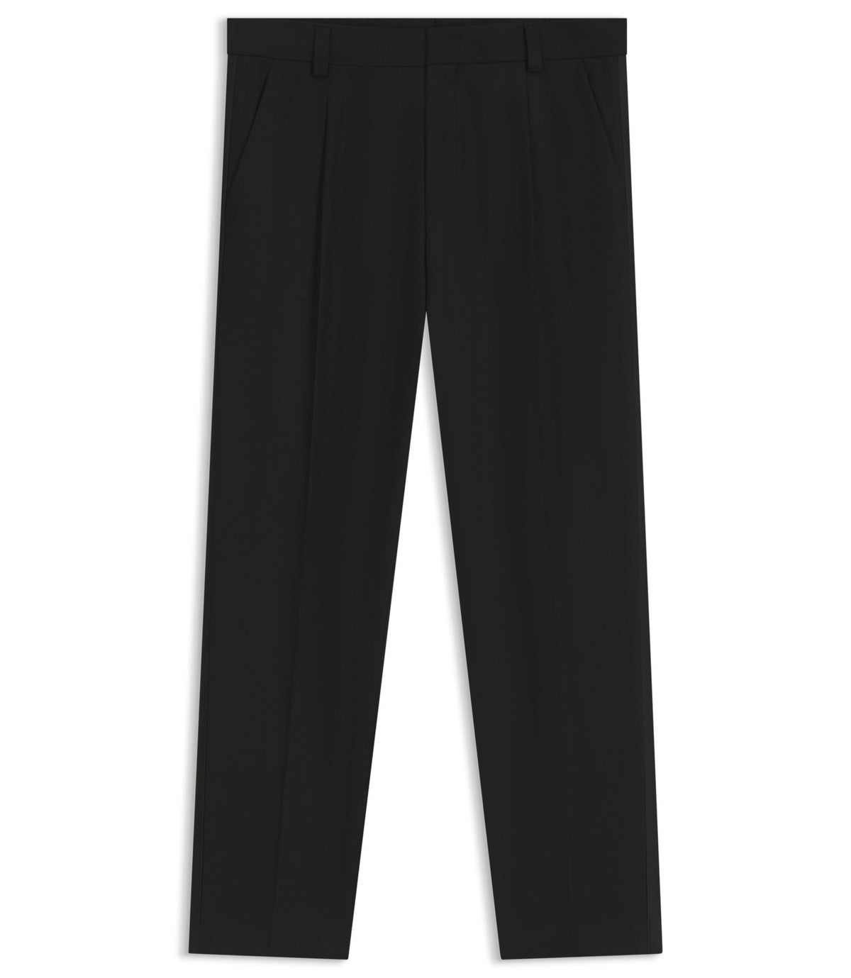 Hugo Modern Fit Trousers In Stretch Dobby Black