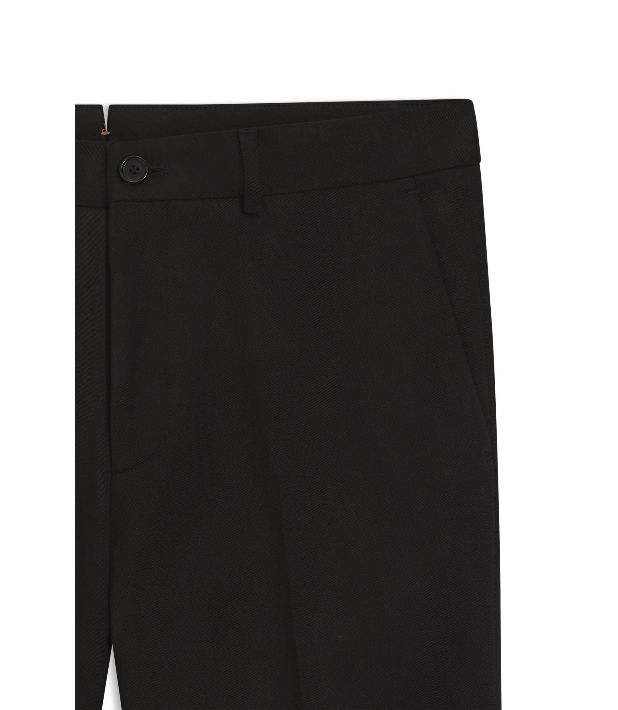 Boss Slim Fit Pants In Cotton Cashmere And Stretch Black