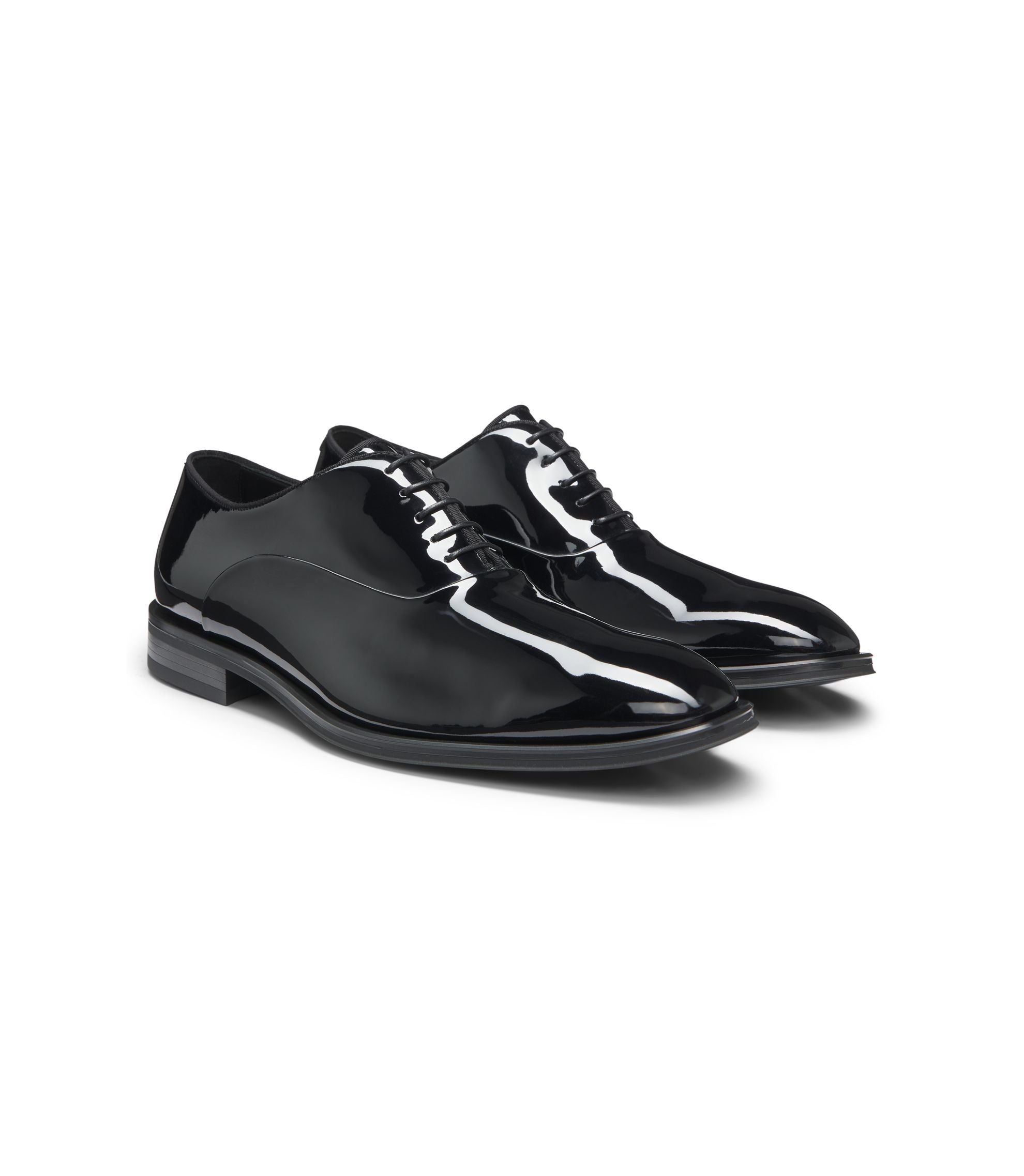 Boss Oxford Shoes In Patent Leather Black Black