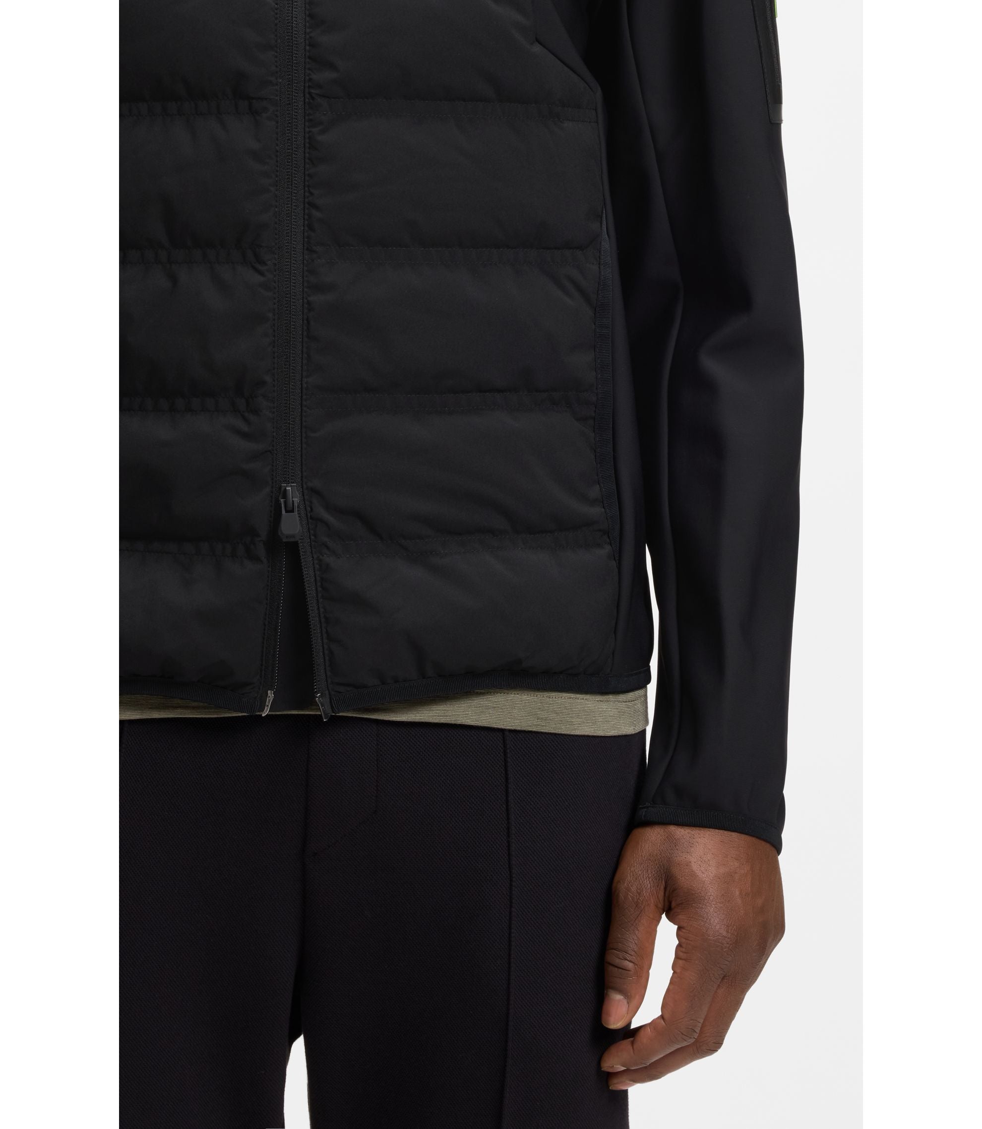 Boss Down Filled Jacket With Water Repellent Finish Black