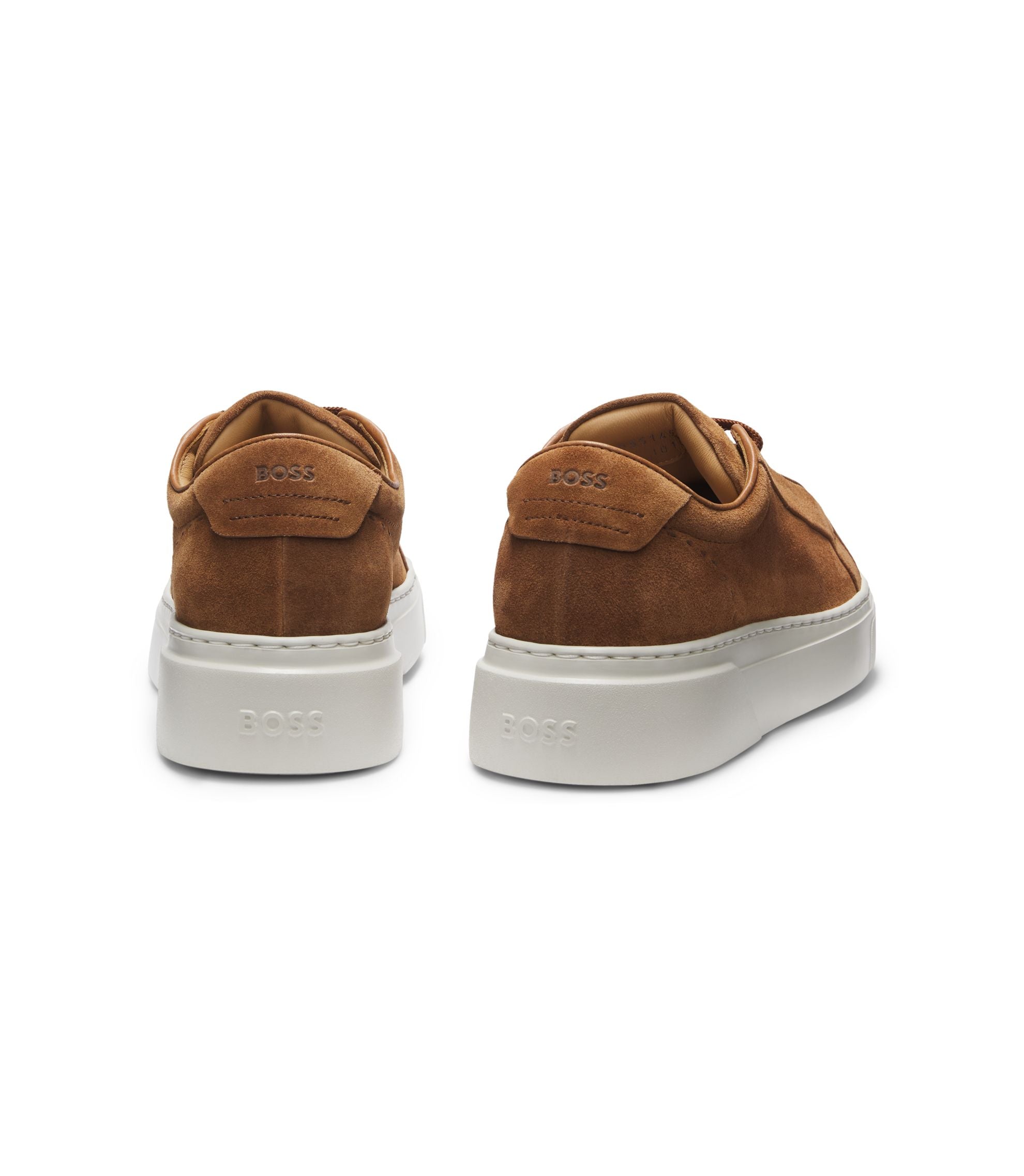 Boss Suede Trainers With Hidden Wedge Light Brown Womens Light Brown
