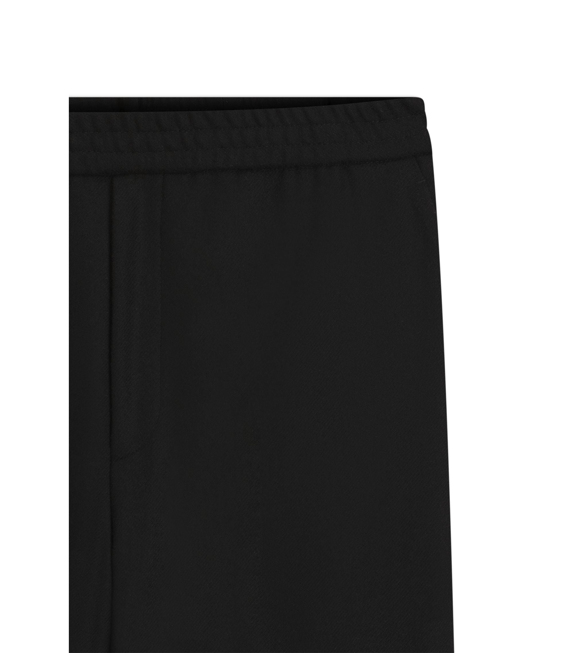 Boss Tapered Fit Trousers In A Wool Blend Black