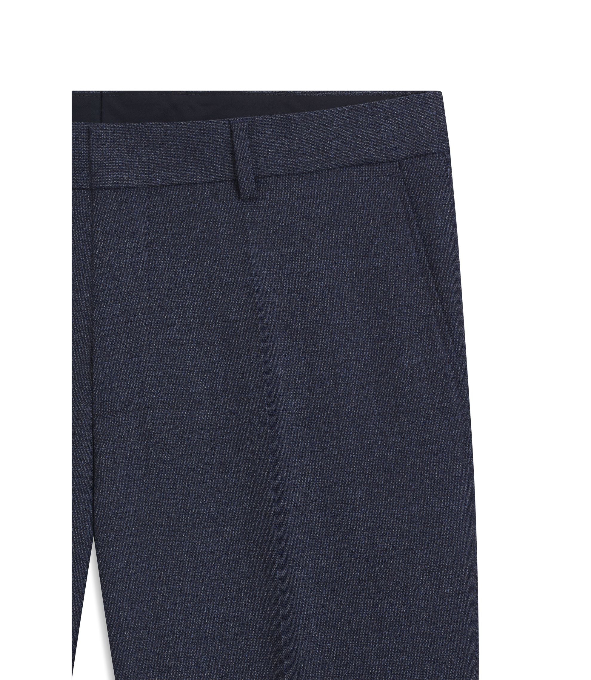 Boss Formal Trousers In Micro Patterned Virgin Wool Light Blue