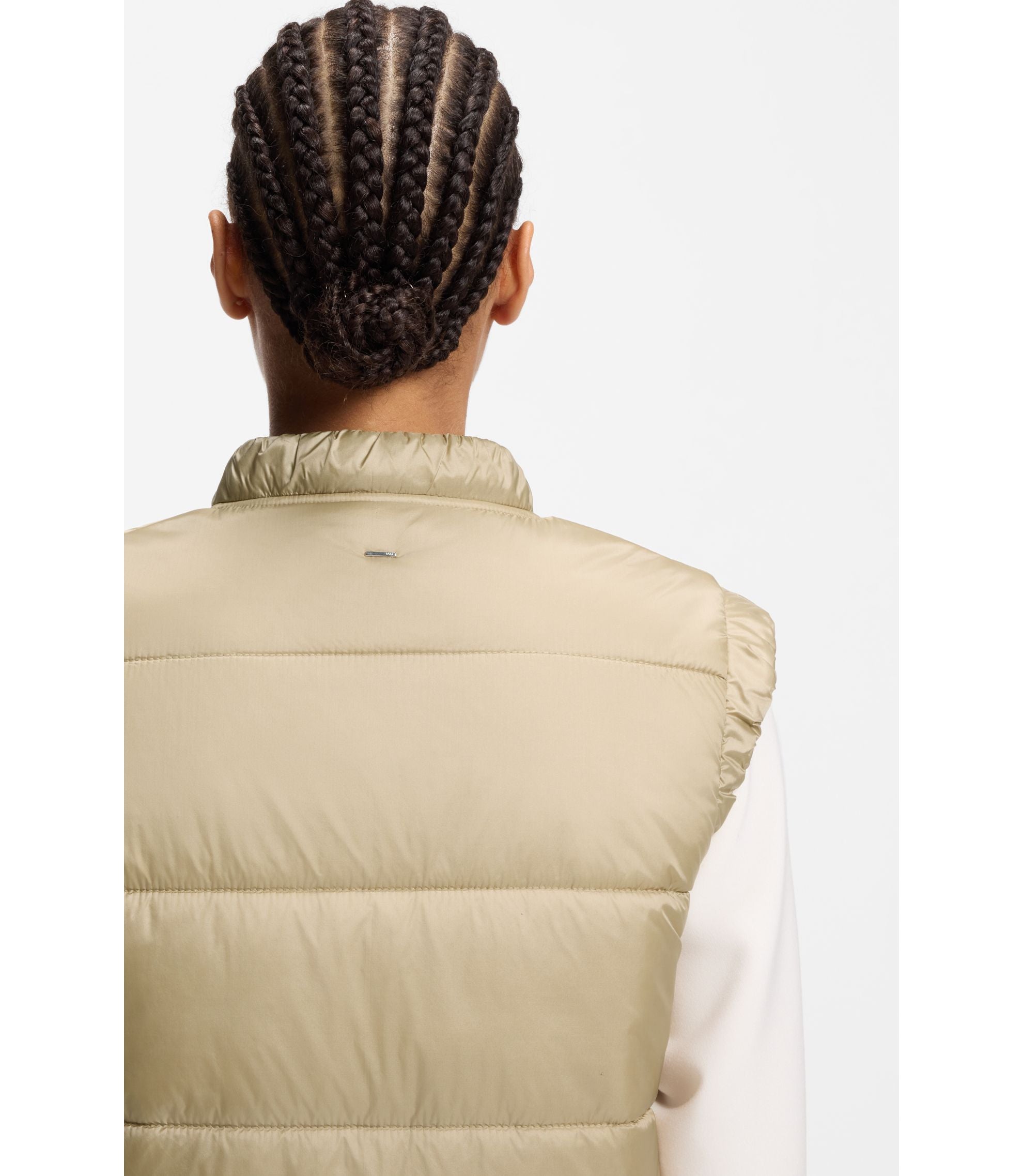 Boss Water Repellent Gilet With Wadding Light Beige Women's