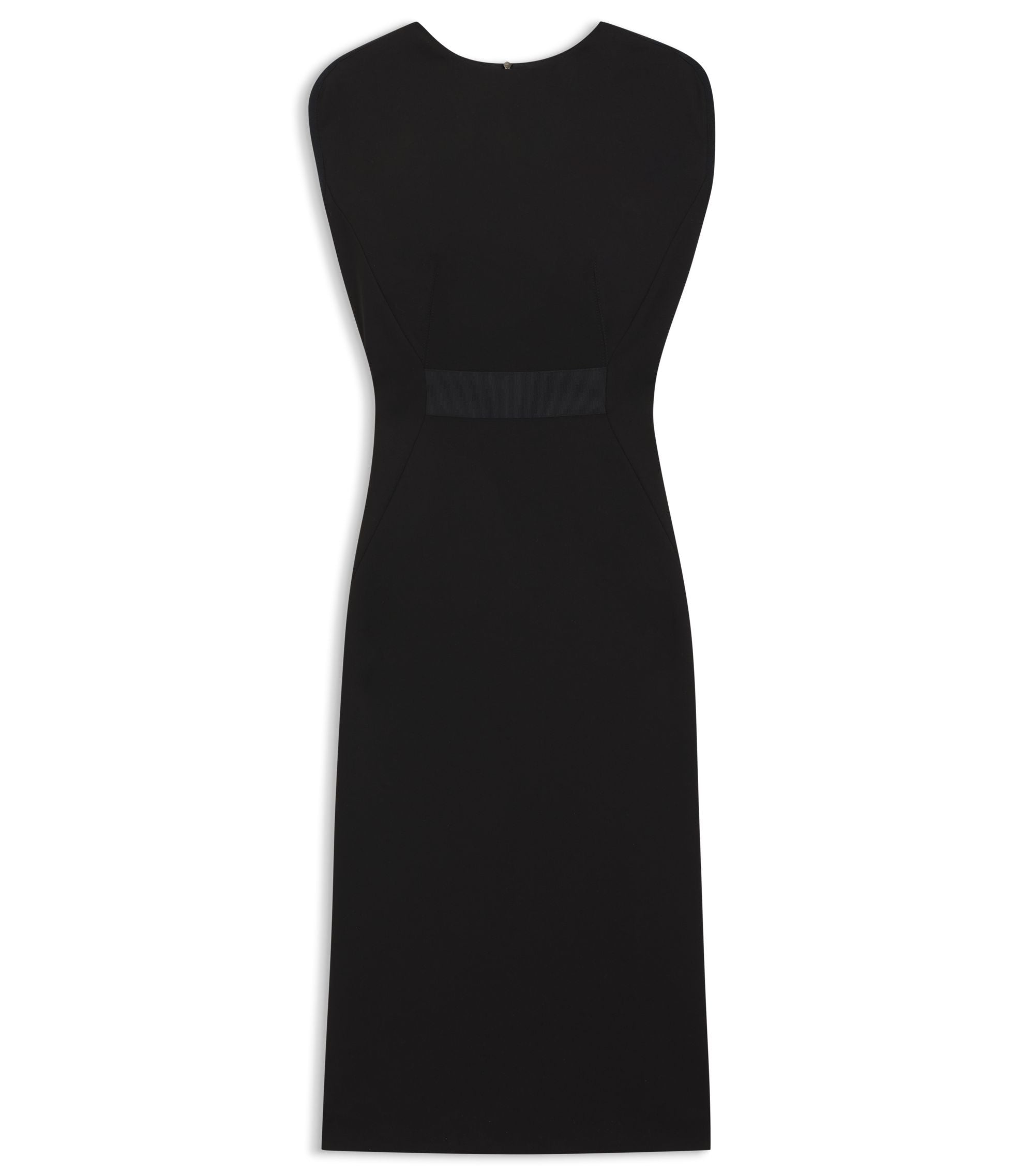 Boss Waistband Detail Dress In Stretch Jersey Black Women's