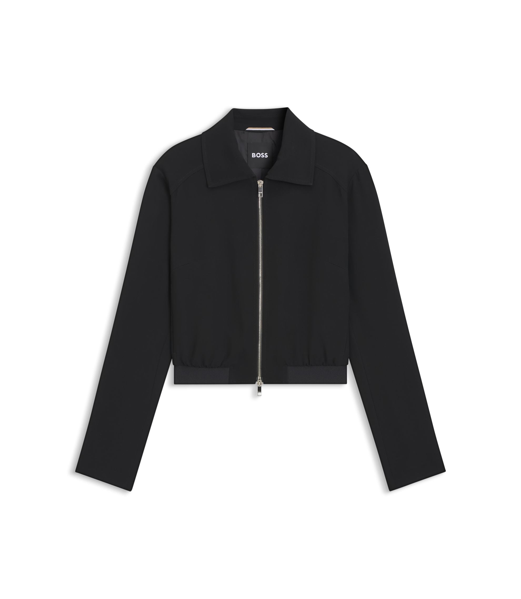 Boss Regular Fit Blazer In Soft Crepe Black Women's