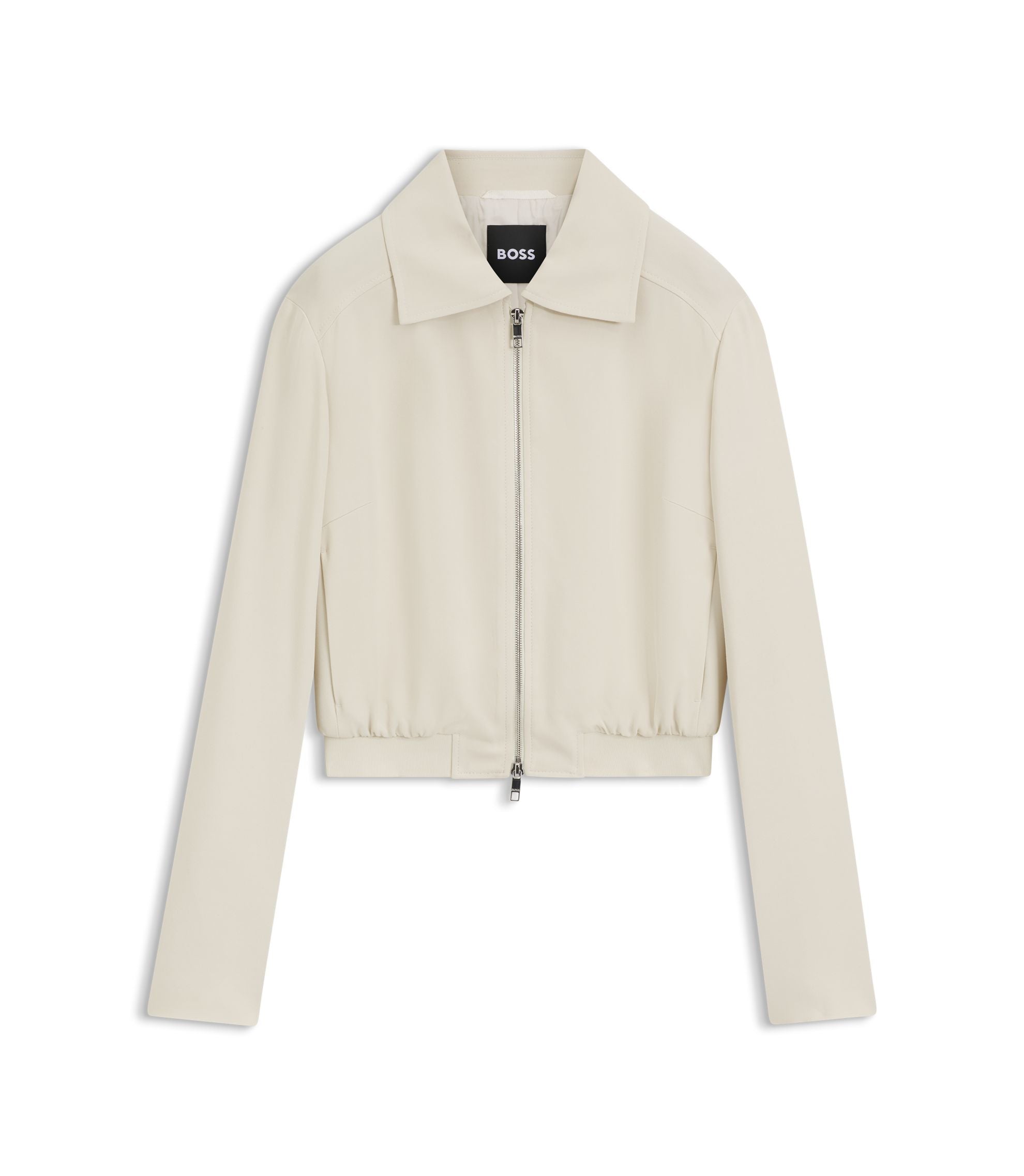 Boss Regular Fit Blazer In Soft Crepe White Women's