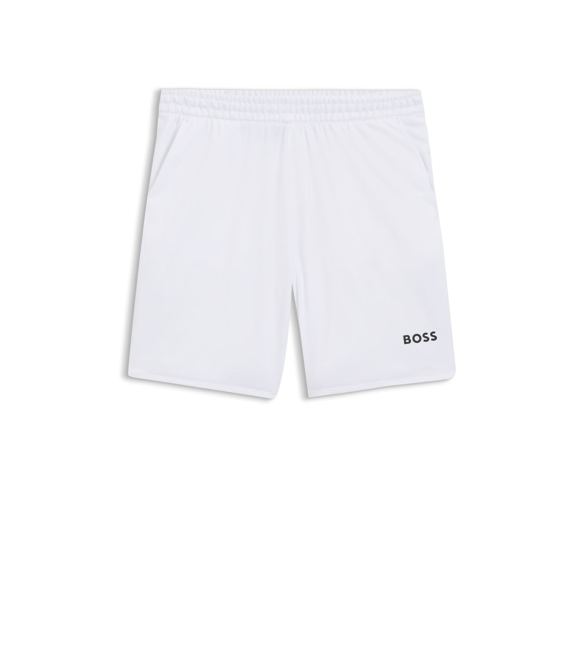 Boss Active Stretch Shorts In Quick Dry Fabric White