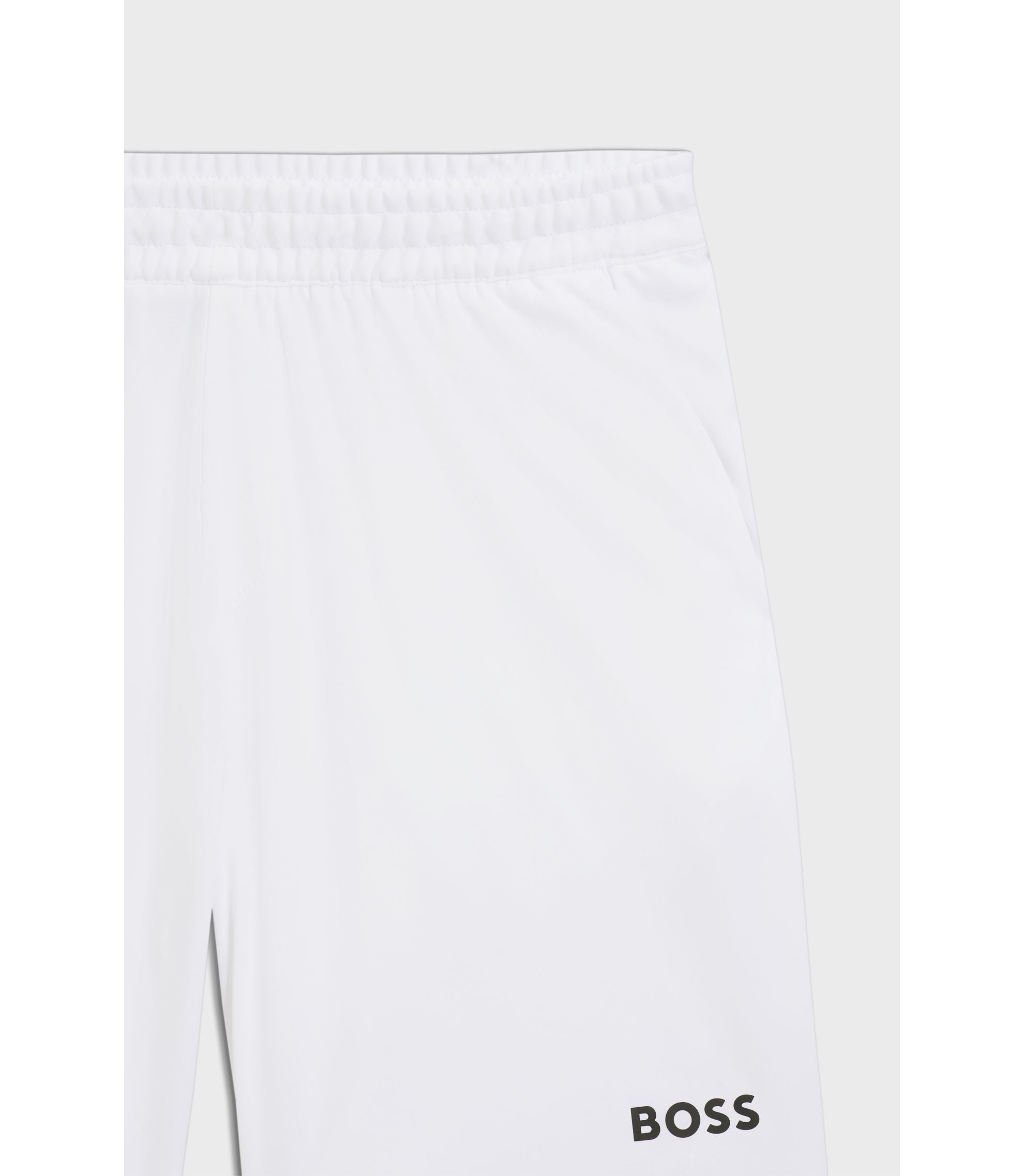 Boss Active Stretch Shorts In Quick Dry Fabric White
