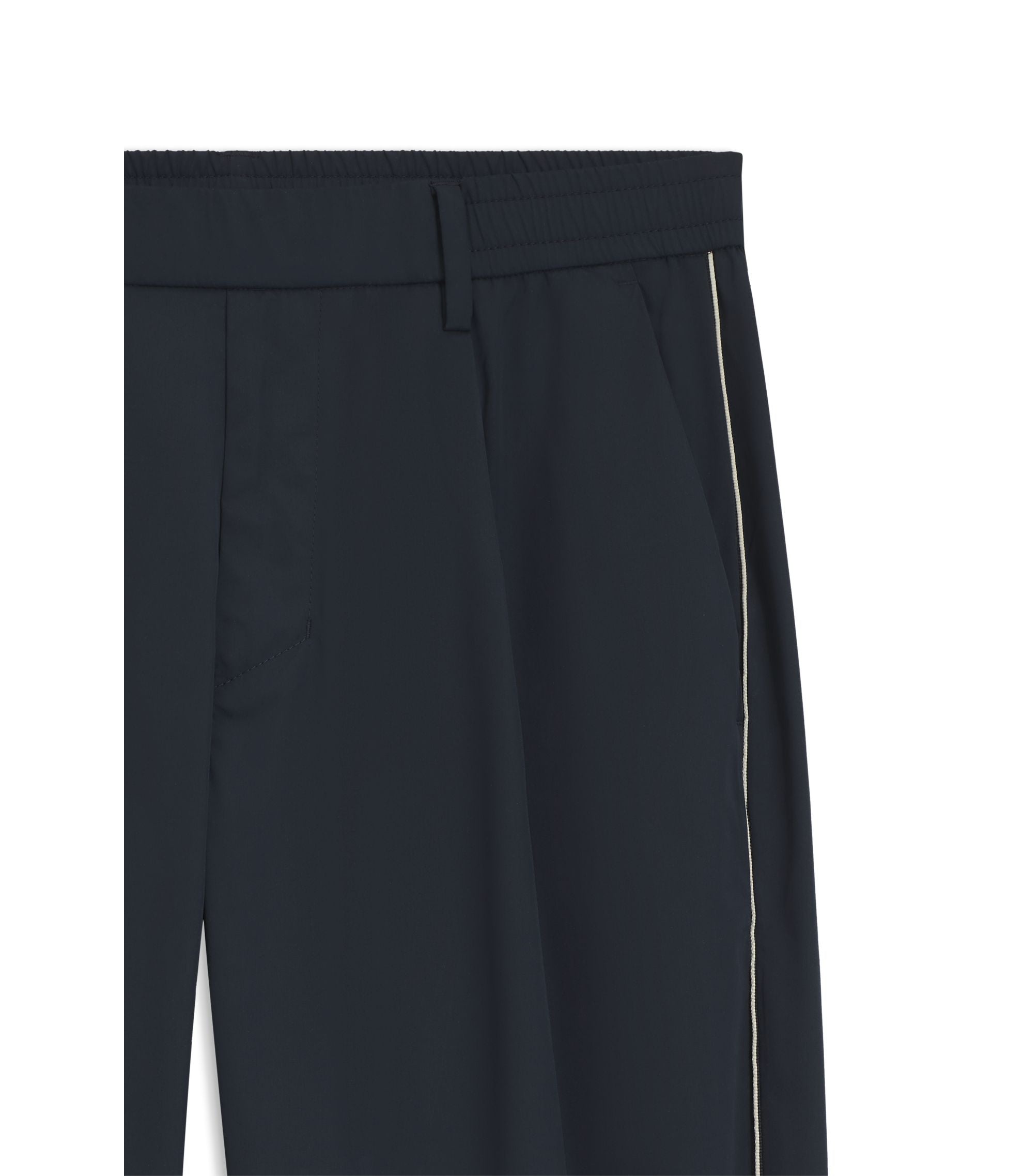 Boss Tapered Fit Trousers With Water Repellent Finish Dark Blue