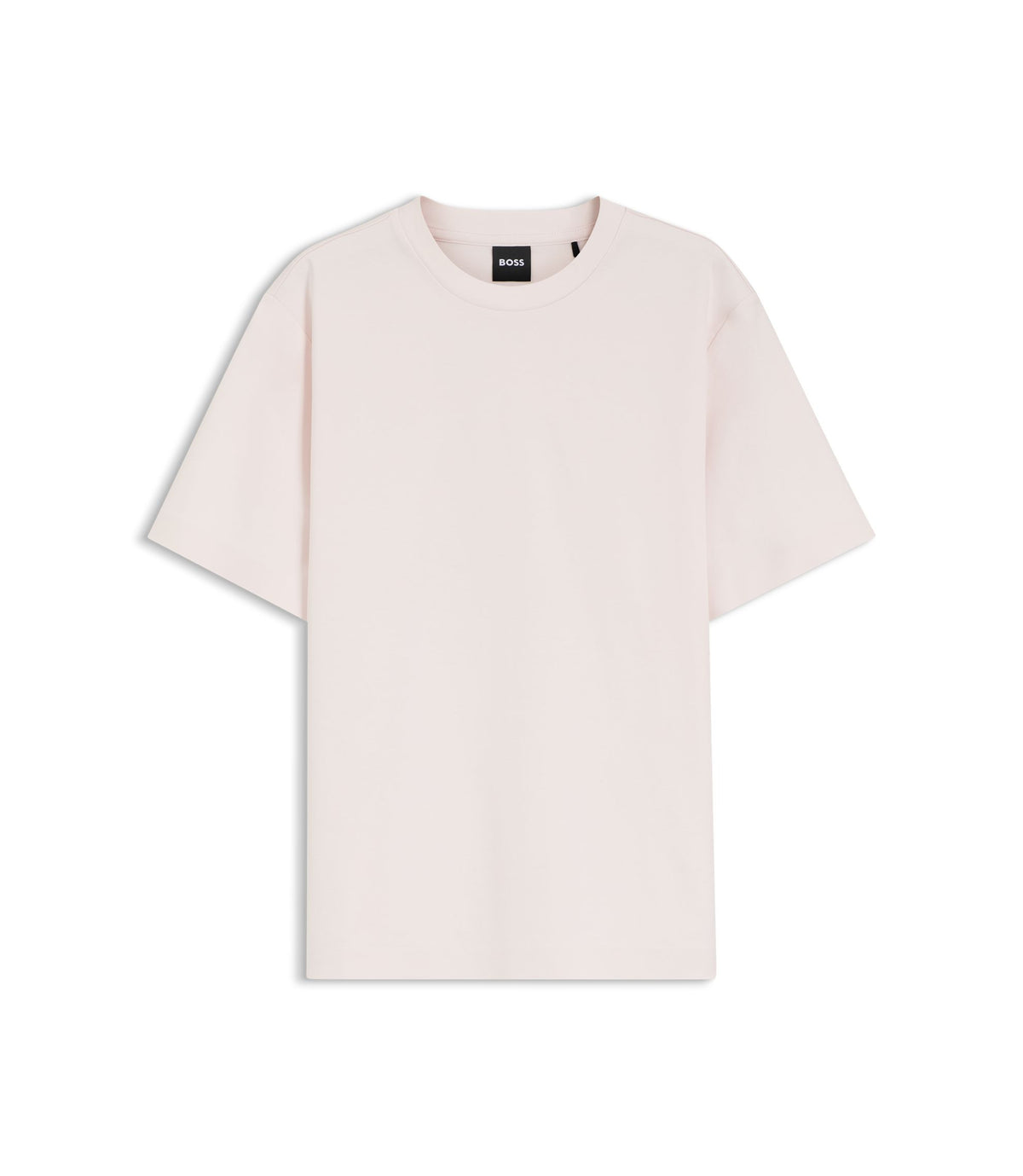 Boss Relaxed Fit T Shirt In Mercerized Cotton Light Pink Women's