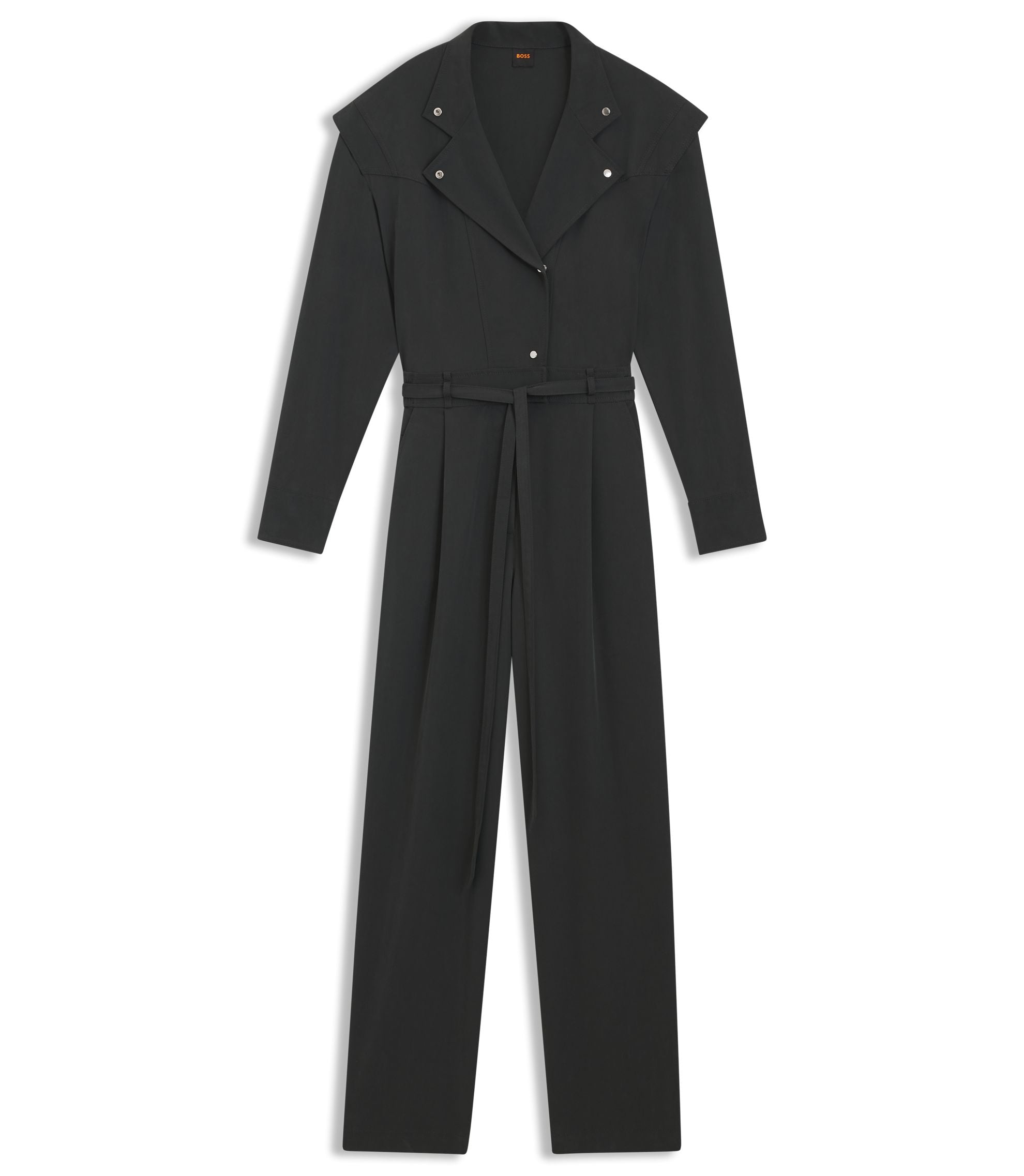 Boss Jumpsuit In Sandwashed Fabric Light Grey Women's